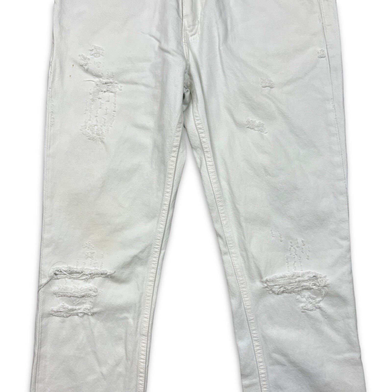 Levi's × Vintage Levi's 511 Jeans 33x34 White Distressed Slim Fit Denim Size US 33 - 2 Thumbnail