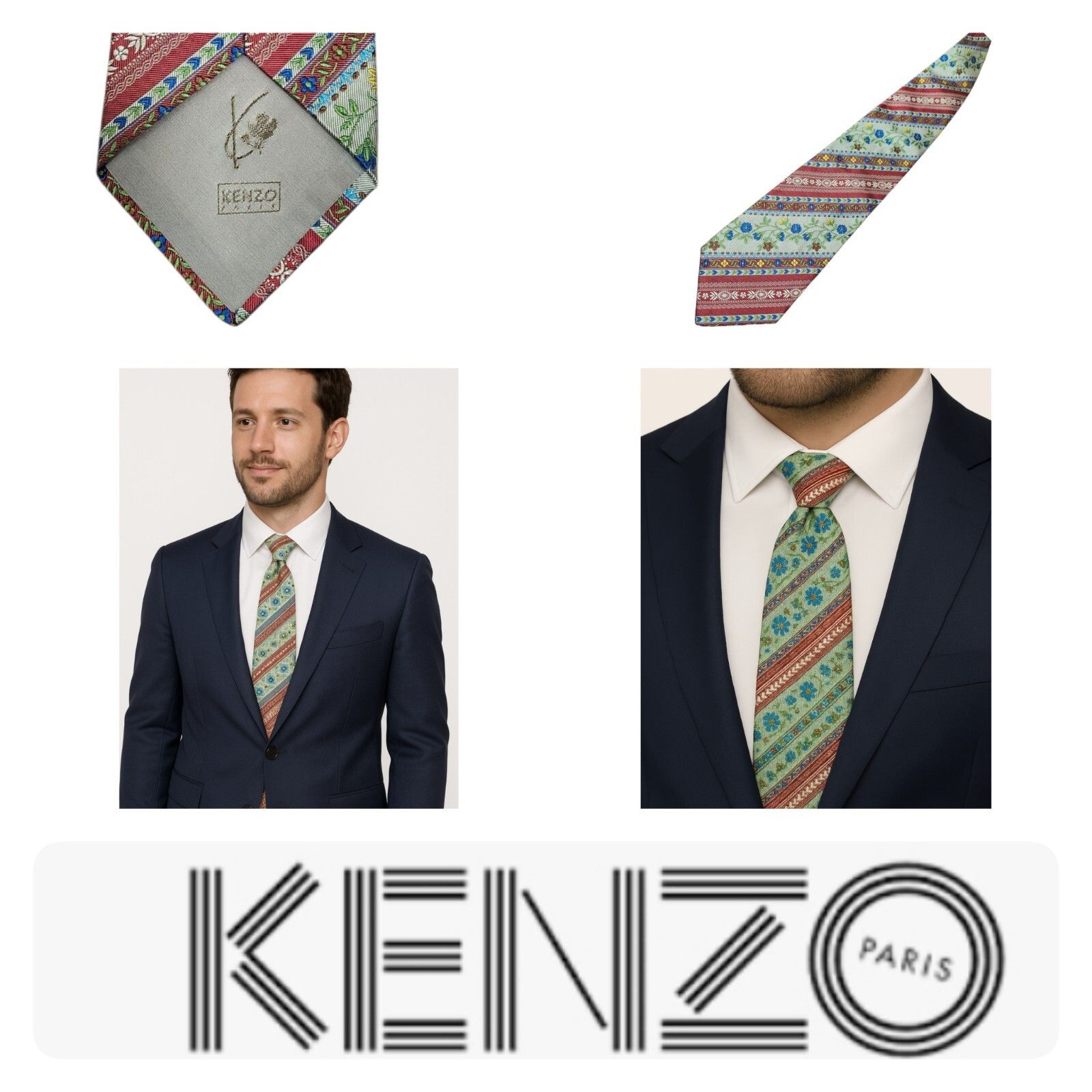 Kenzo Kenzo Men Accessories Floral Tie Made In Italy Size ONE SIZE - 1 Thumbnail