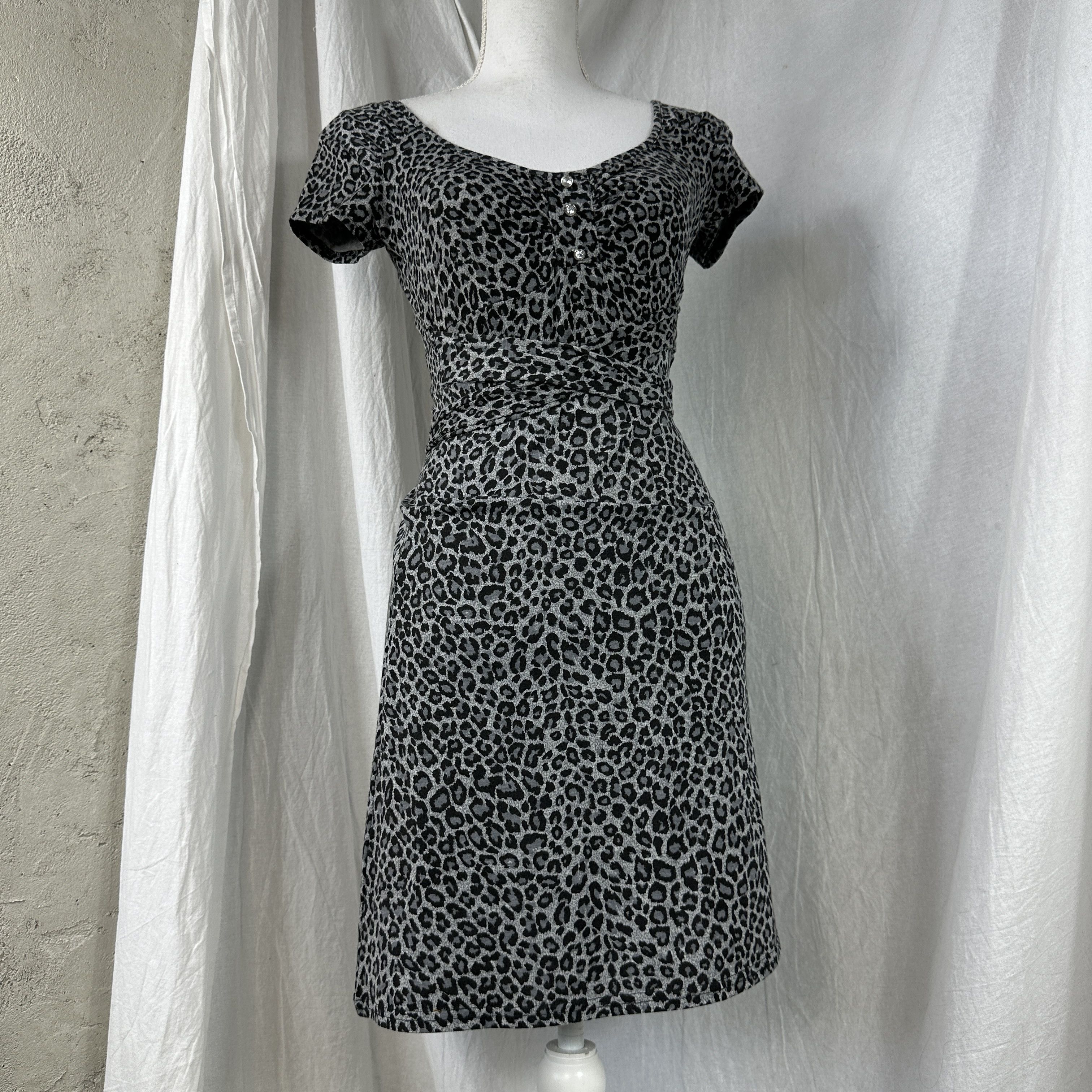 Vintage intage 00s Avant Garde Old Money Viscose Cheetah Dress Size M / US 6-8 / IT 42-44 - 2 Thumbnail