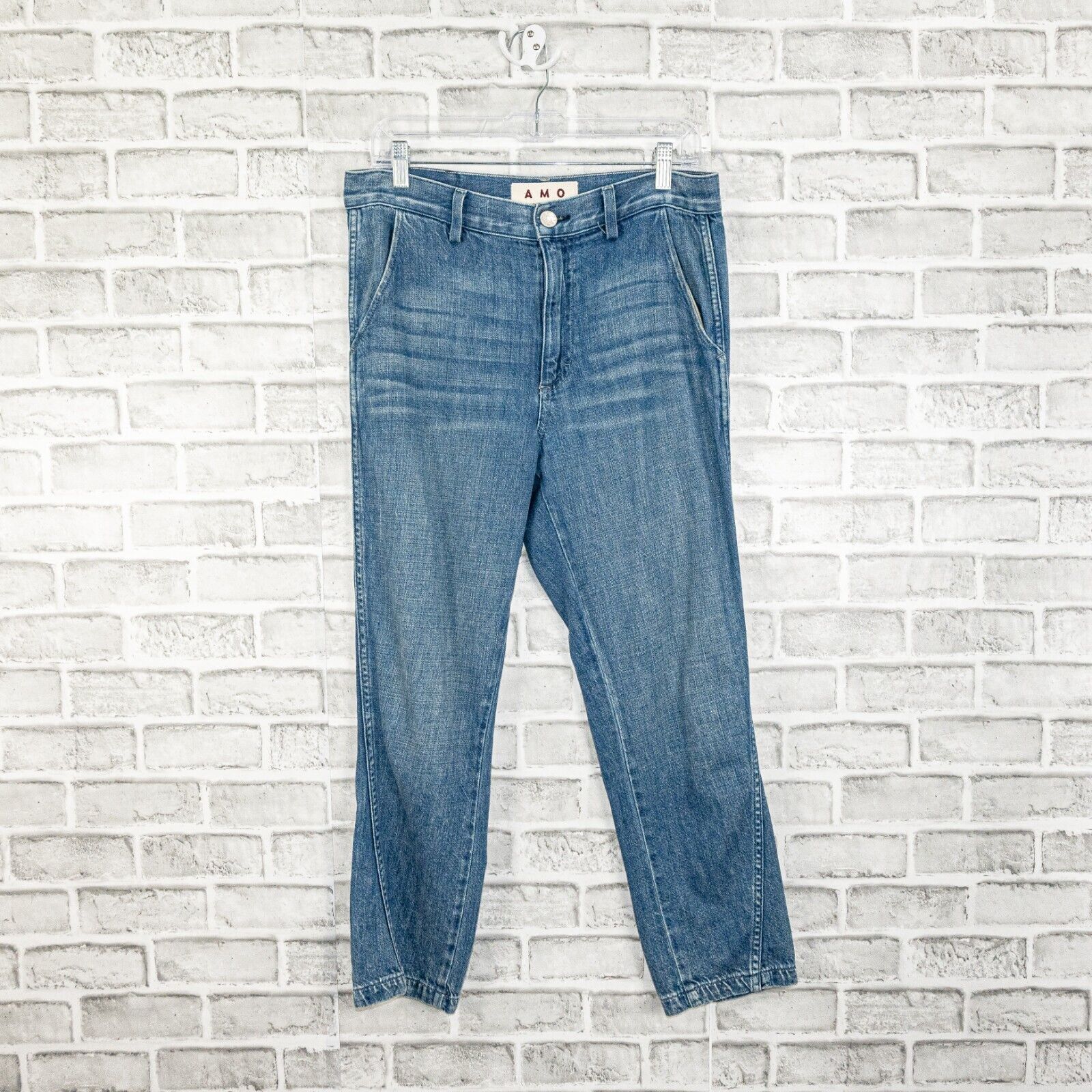 Designer AMO DENIM Women's baggy Slouch Trouser Jeans Indigo Size 28 Size 28" / US 6 / IT 42 - 1 Thumbnail