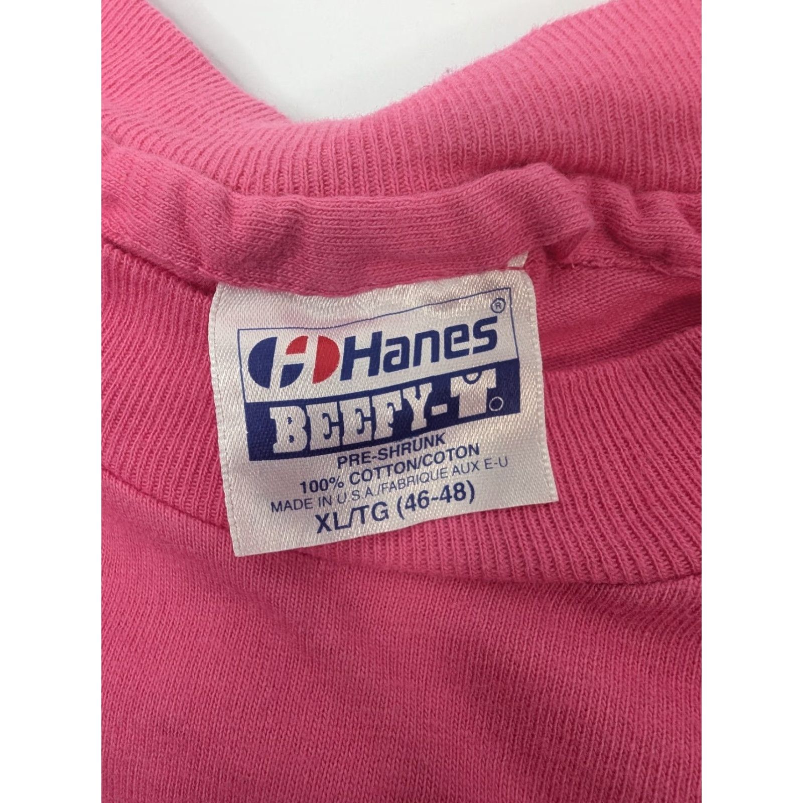 Hanes VINTAGE Hanes Beefy T-Shirt Mens XL Pink Cotton Single Stitch Crew Neck Short Sleeve San Francisco Size US XL / EU 56 / 4 - 7 Thumbnail