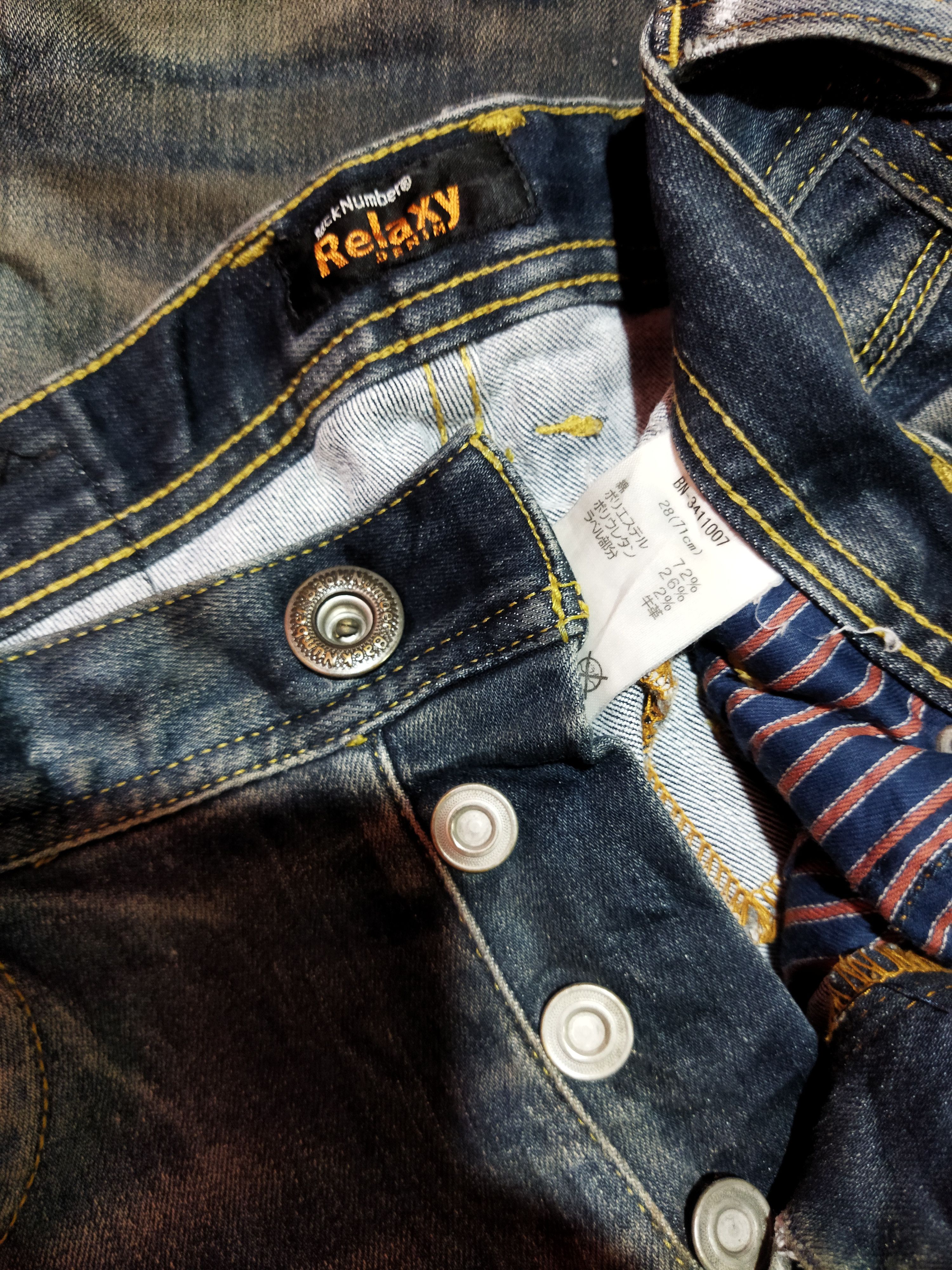 Japanese Brand Back Number Relaxy Jeans Size US 30 / EU 46 - 4 Thumbnail
