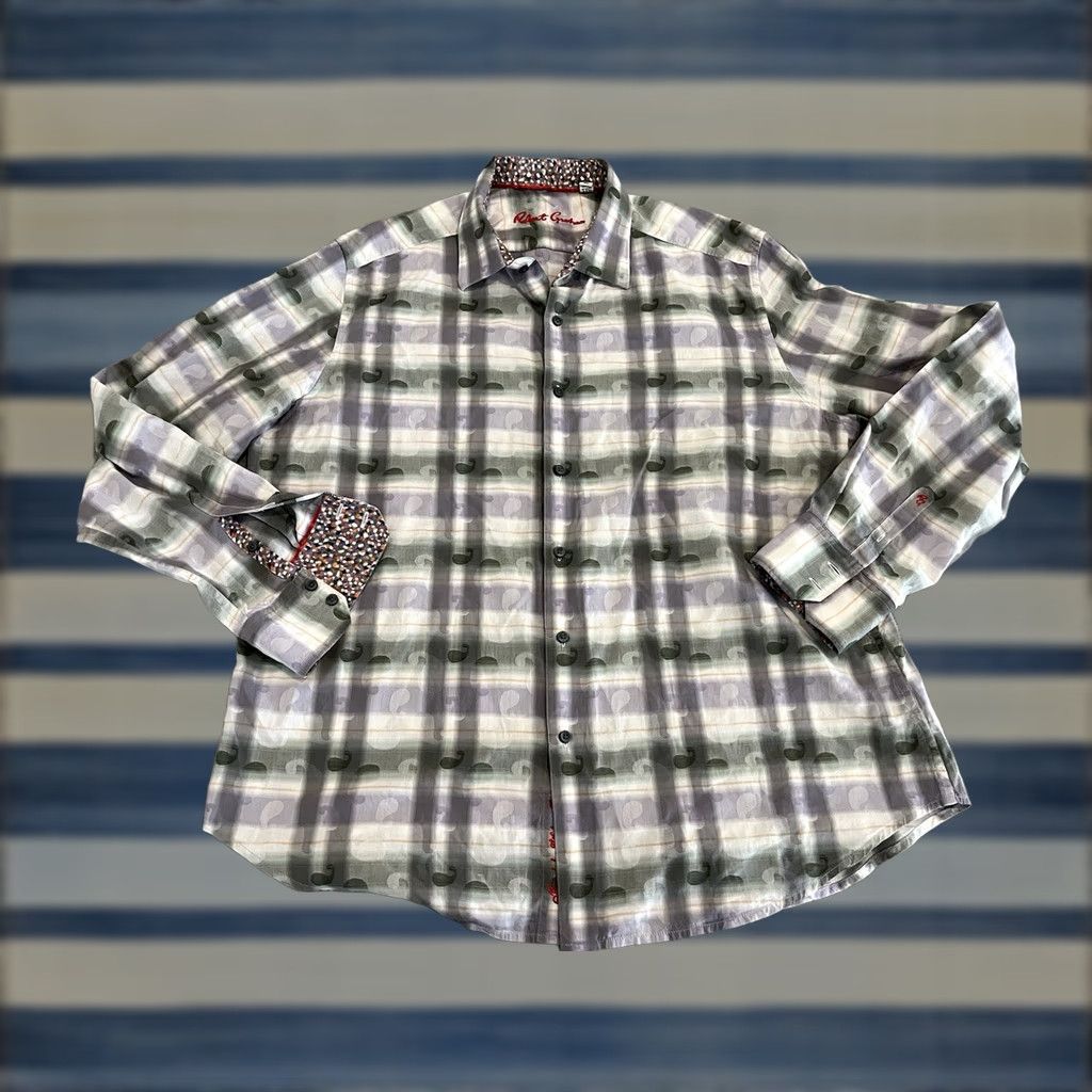 Robert Graham Robert Graham Button-Up Shirt Long Sleeve Check Multicolor 2XL Mens Size US XXL / EU 58 / 5 - 1 Thumbnail