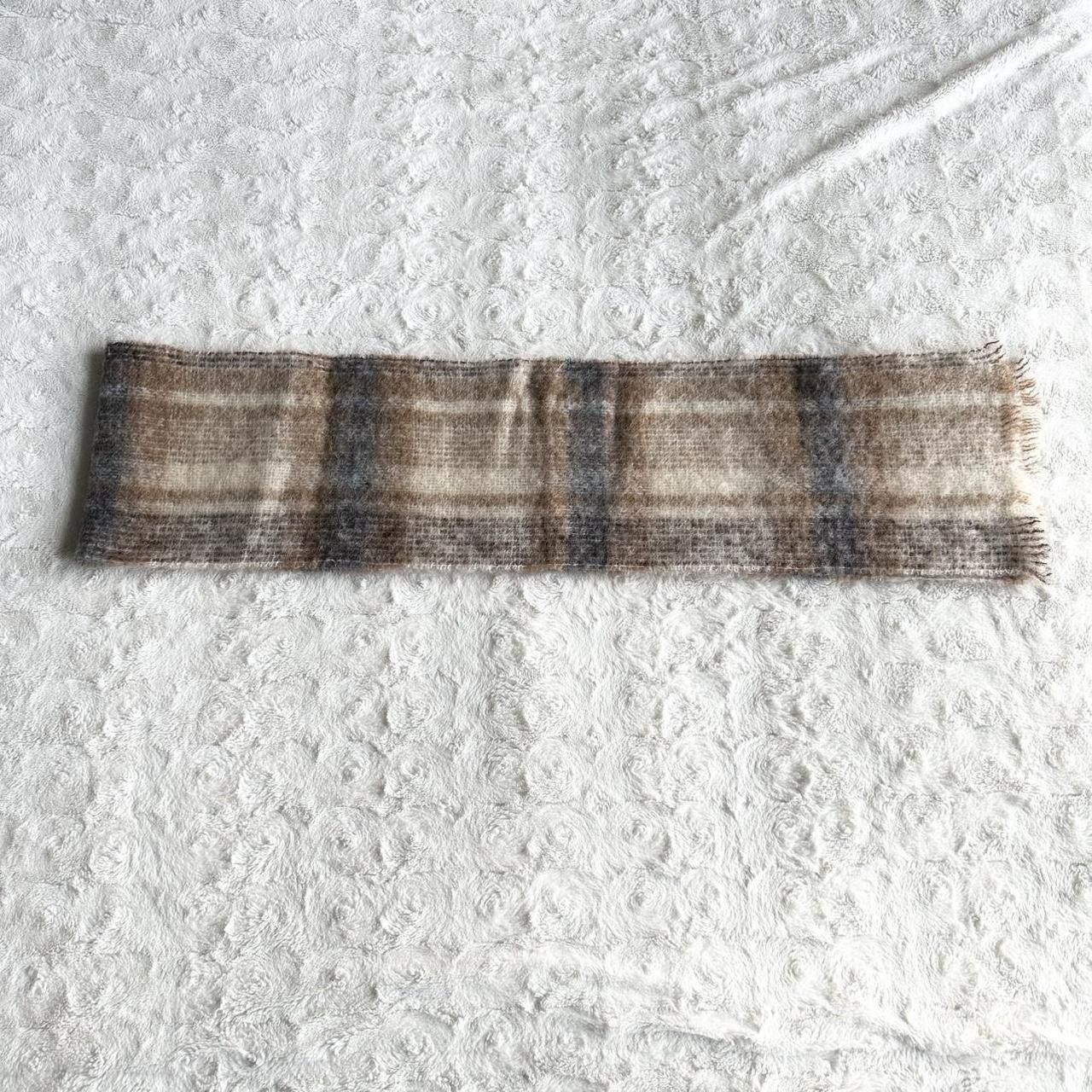 Other Donegal Design Scarf Beige Mohair Wool Plaid Irish Ireland Size ONE SIZE - 4 Thumbnail