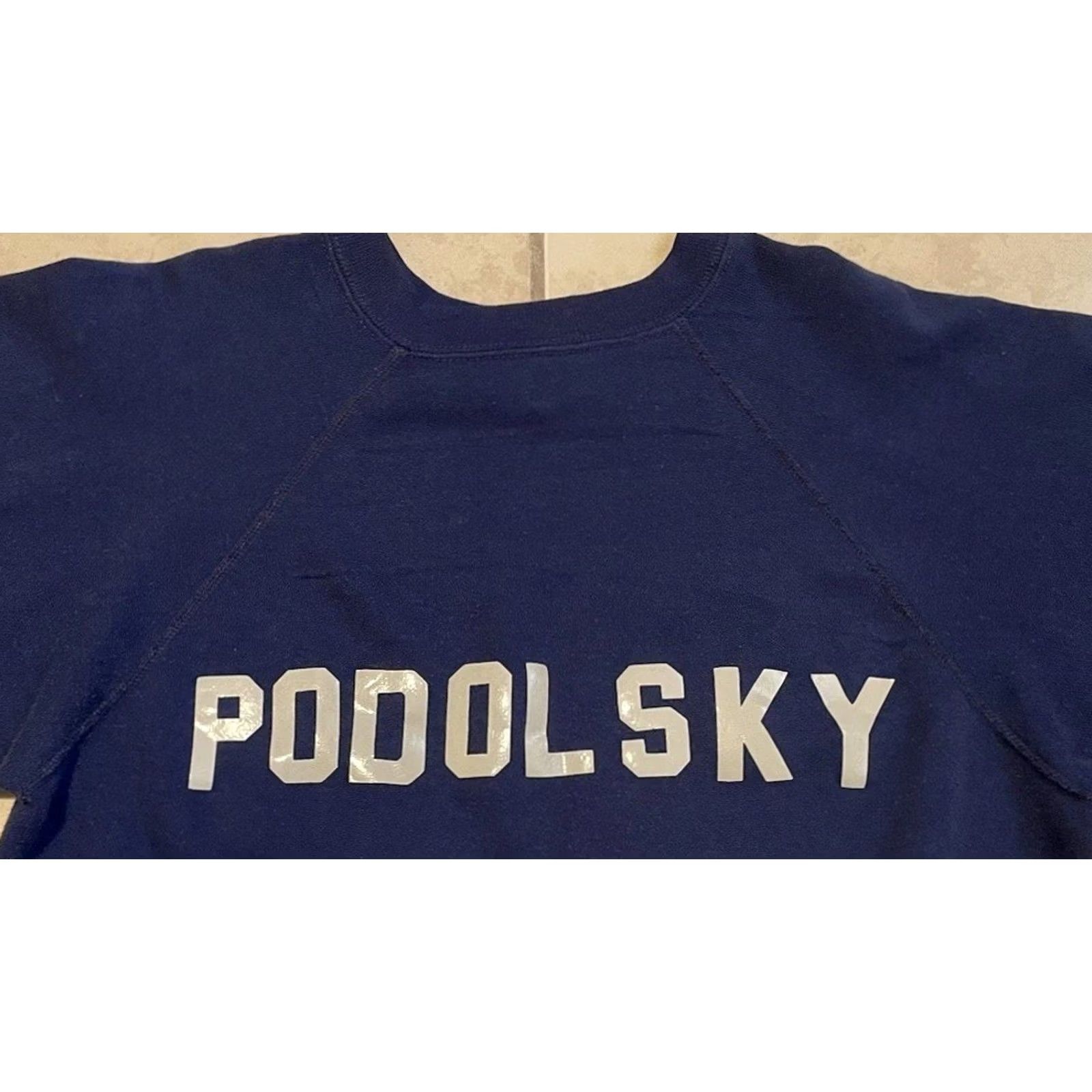 Vintage VINTAGE Podolsky Faded Sweatshirt XS Blue College Army 90s Grunge USAF Navy Hip Hop USA Mens Hoodie Size US XS / EU 42 / 0 - 6 Thumbnail