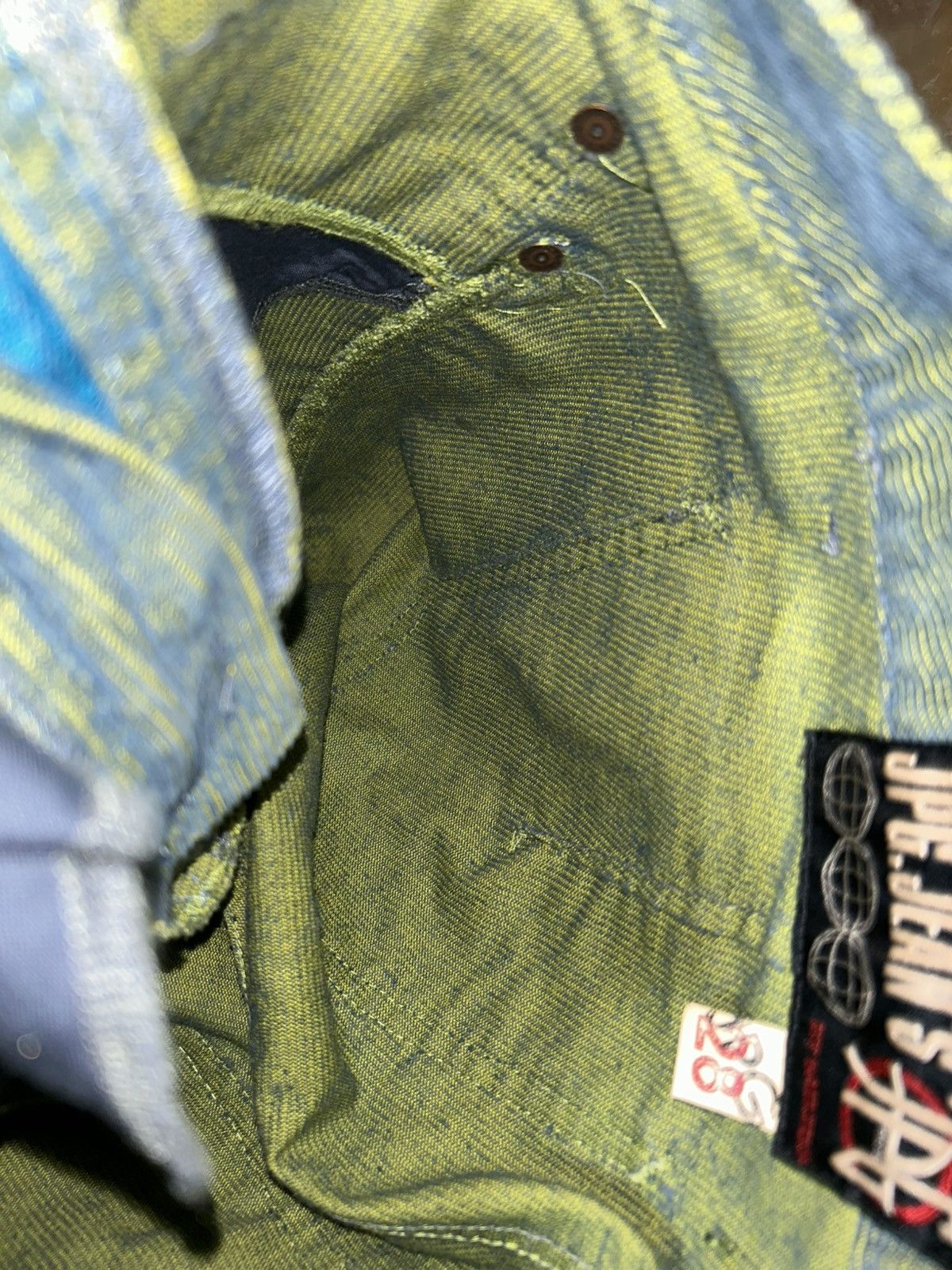 Jean Paul Gaultier JPG Jeans by Gaultier Two Tone Corduroy Ribbed Bootcut Size US 30 / EU 46 - 5 Thumbnail