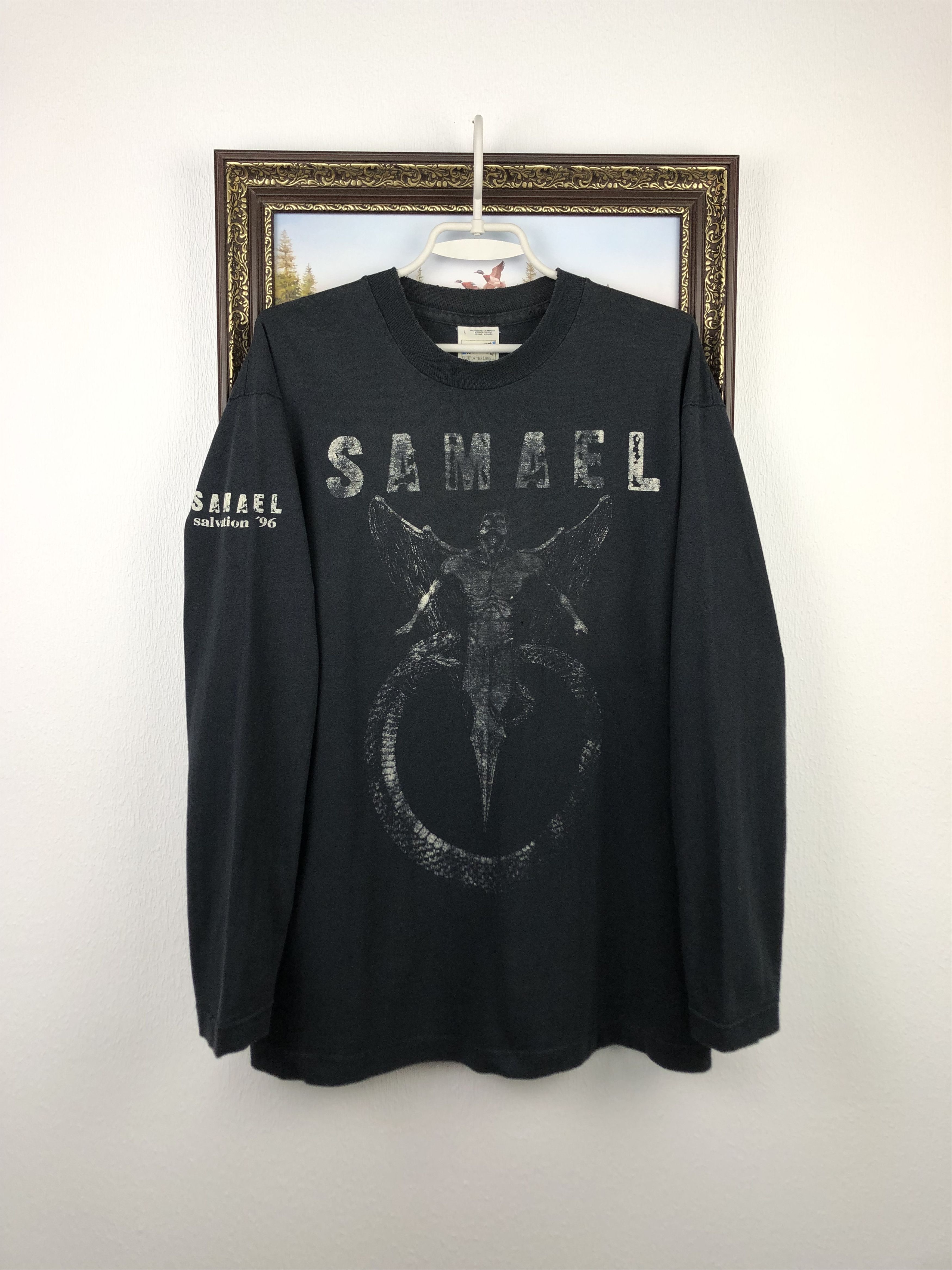 Band Tees Vintage 90's Samael Salvation Band Long Sleeve Tee Shirt Size US L / EU 52-54 / 3 - 1 Thumbnail