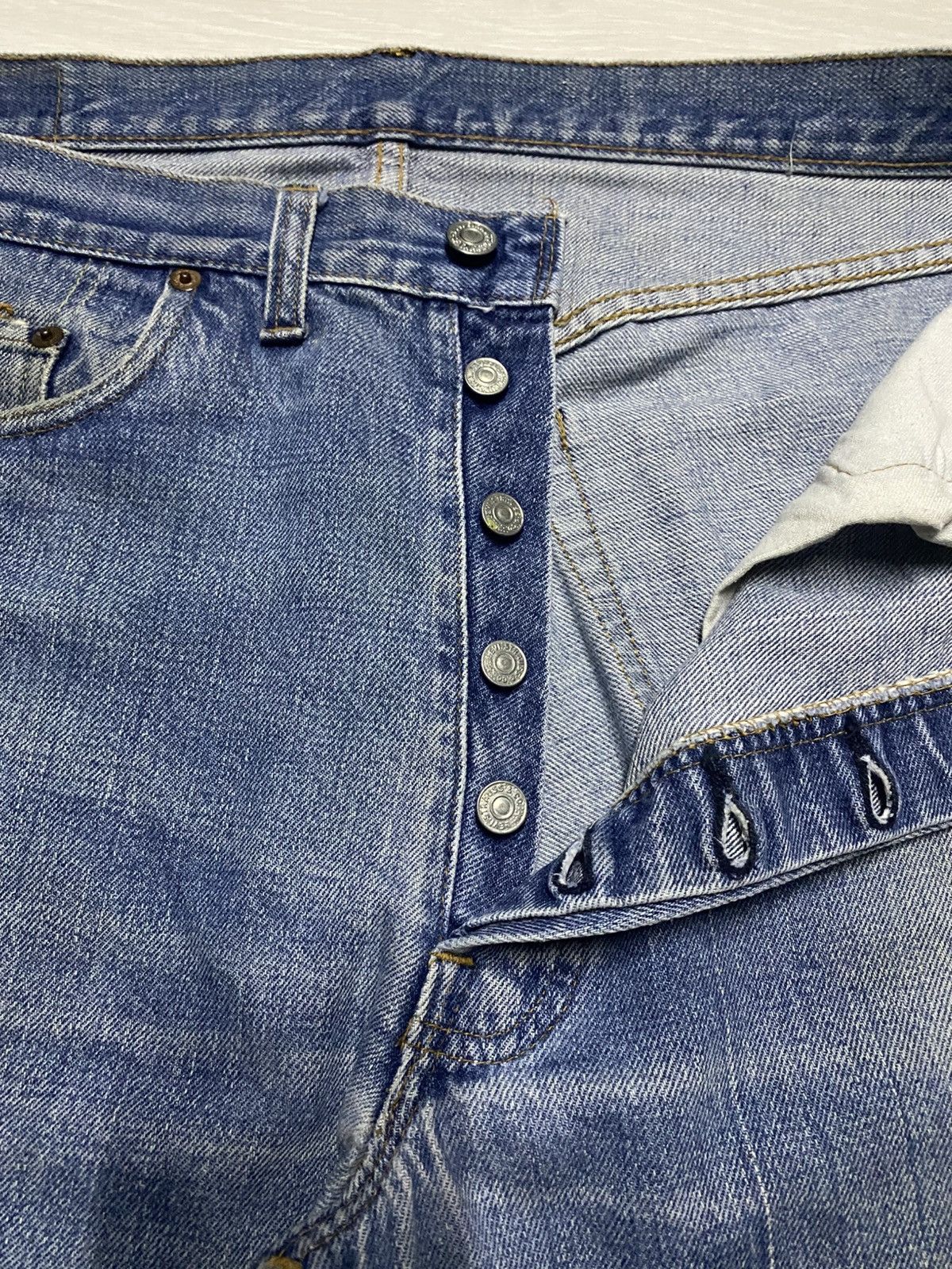 Levi's W34 Vintage Levis 501 70s Selvedge Rindem No6 ButtonFly Jean Size US 34 / EU 50 - 8 Thumbnail