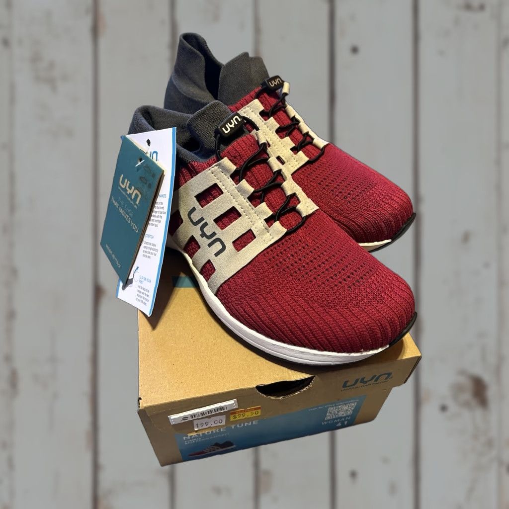 Vintage UYN Nature Tune Women’s Sneaker Merino Wool Size 41 Purple Red Running Lace Up Ventilated Spring Summer Italy Size US 10 / IT 40 - 1 Thumbnail