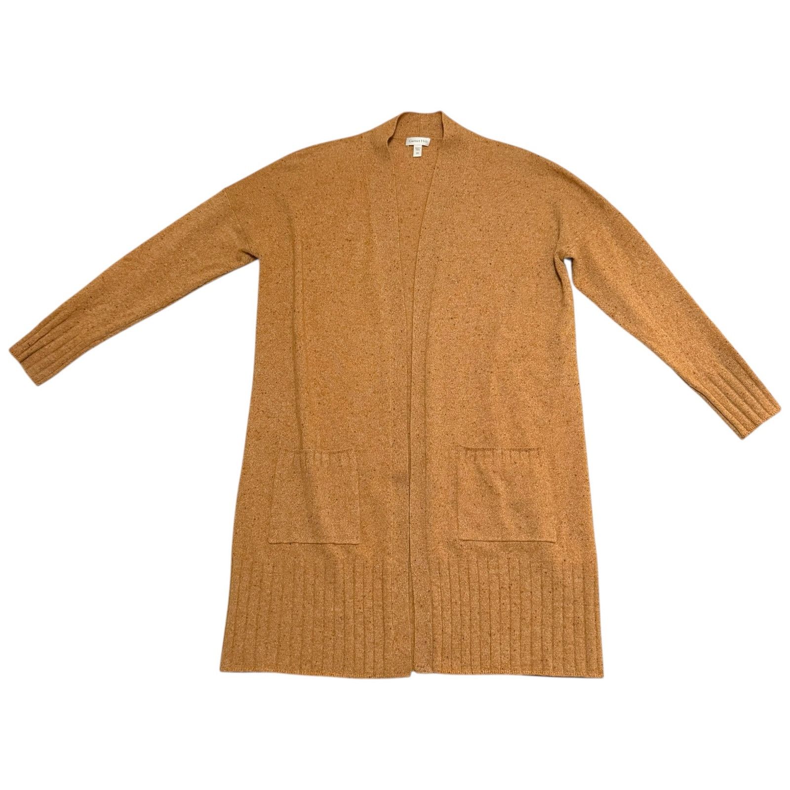 Garnet Hill Enid Patch Pocket Cashmere Cardigan Sweater XS