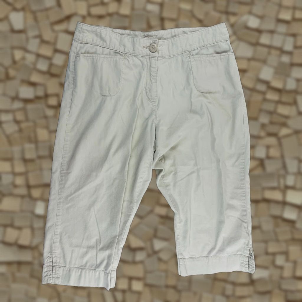 Vintage Woolrich Pants Women's Size 6 Tan Capri Straight Leg Mid Rise Pockets Slit Hem Mens? Size 28" / US 6 / IT 42 - 1 Thumbnail