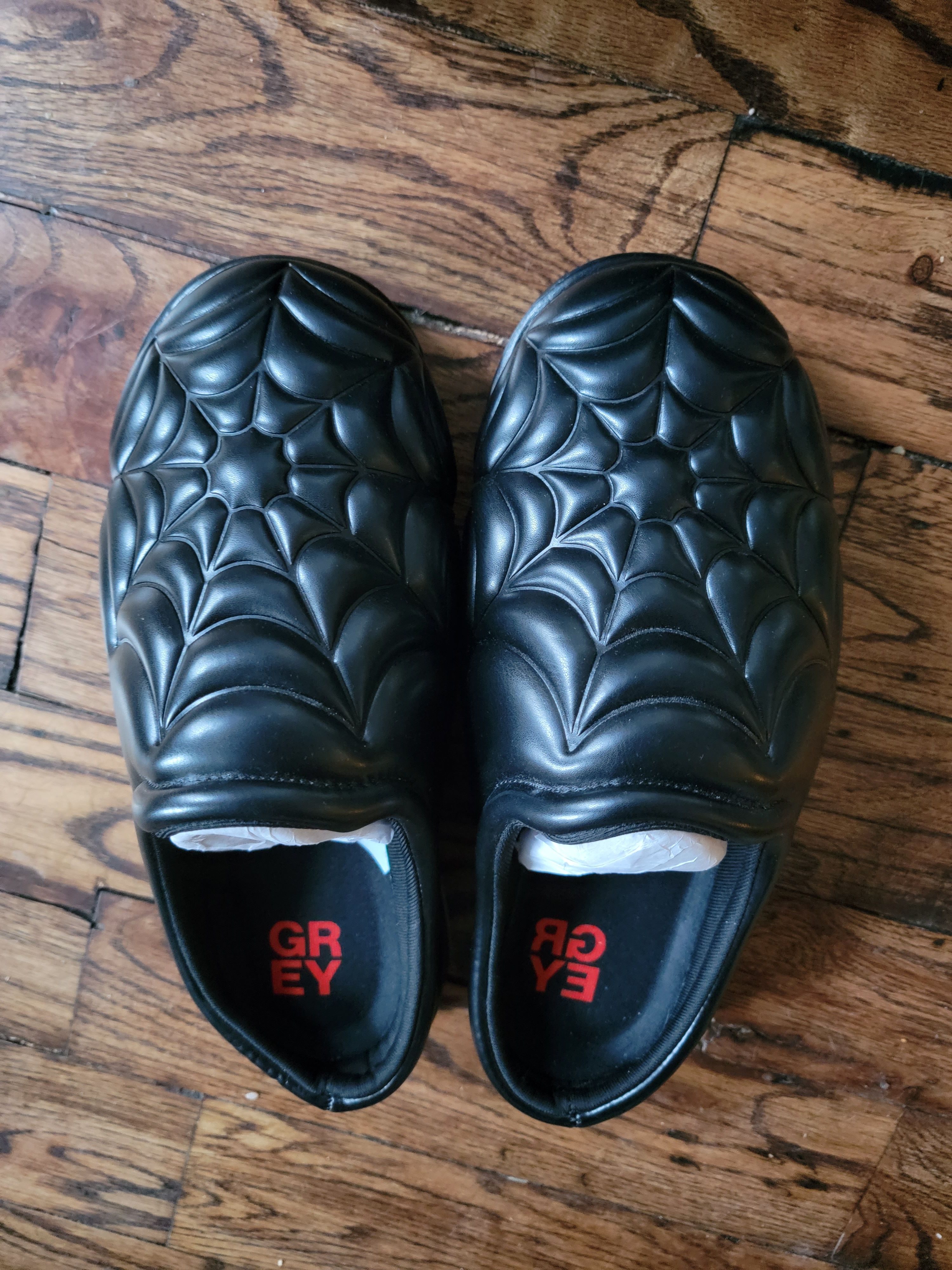 image of Grey Sonics Web Mule Shoess - Black, Mens Size 42 Shoes
