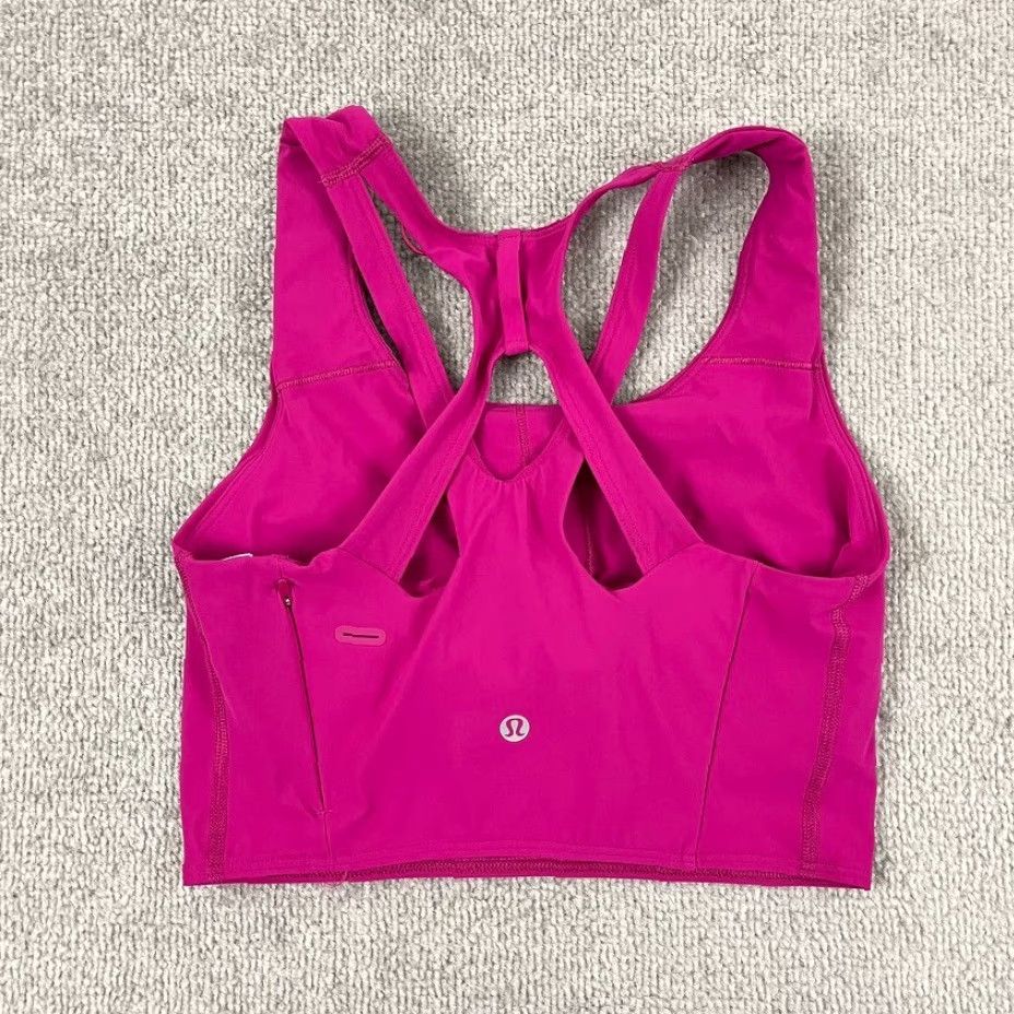 Lululemon Lululemon Stash It Sports Bra Women Size 6 Pink Medium Support B/C Cups Gym Yoga Size ONE SIZE - 4 Thumbnail