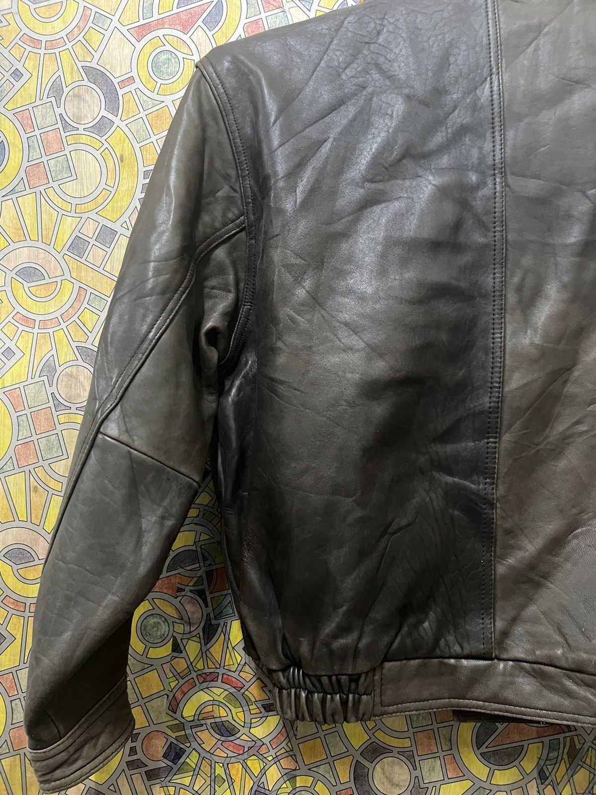 Vintage Very Nice Leather Jacket MILANO. (GJ37) Size US L / EU 52-54 / 3 - 6 Thumbnail
