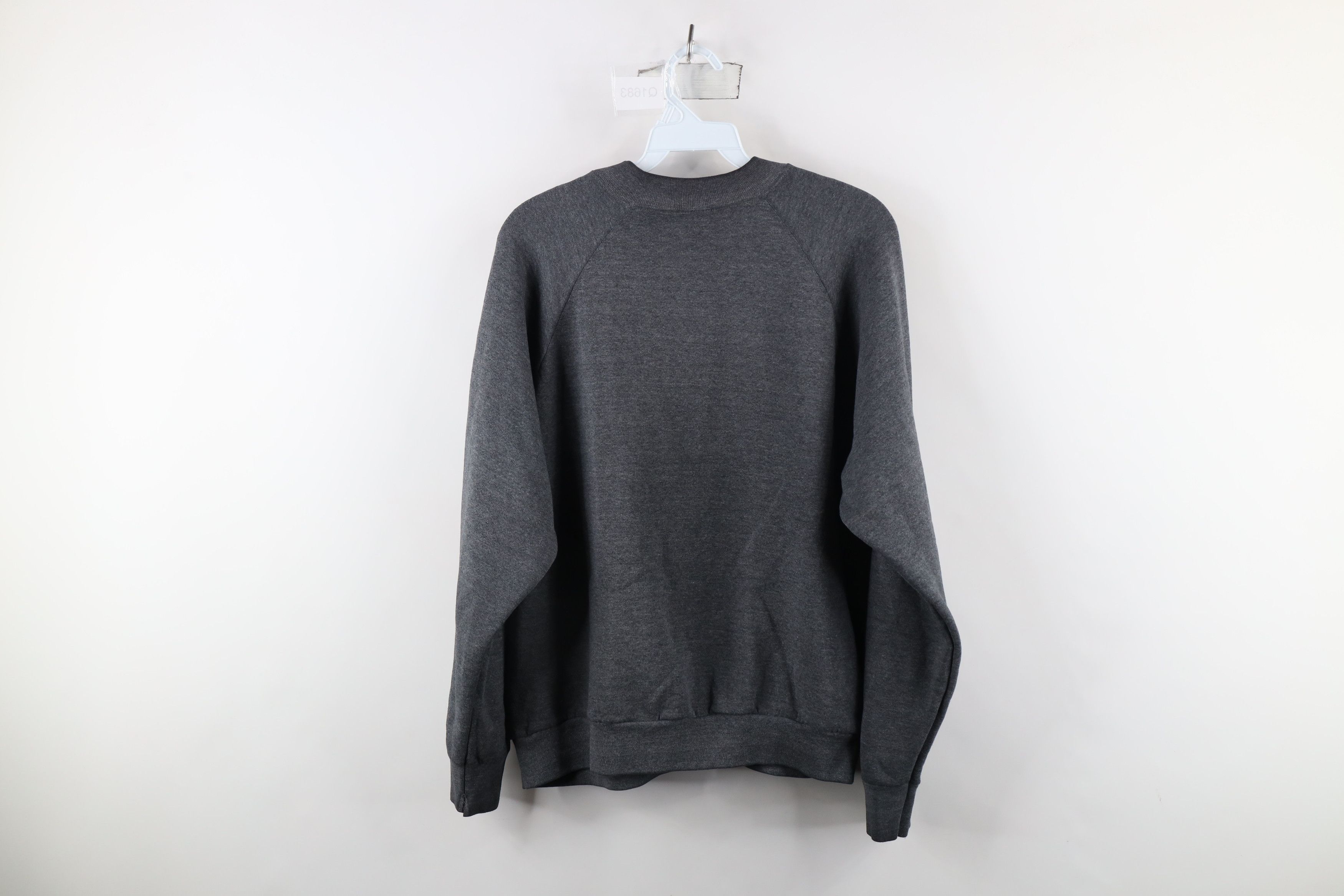 Vintage Vintage 90s Streetwear Crewneck Sweatshirt Heather Gray USA Size L / US 10 / IT 46 - 8 Thumbnail
