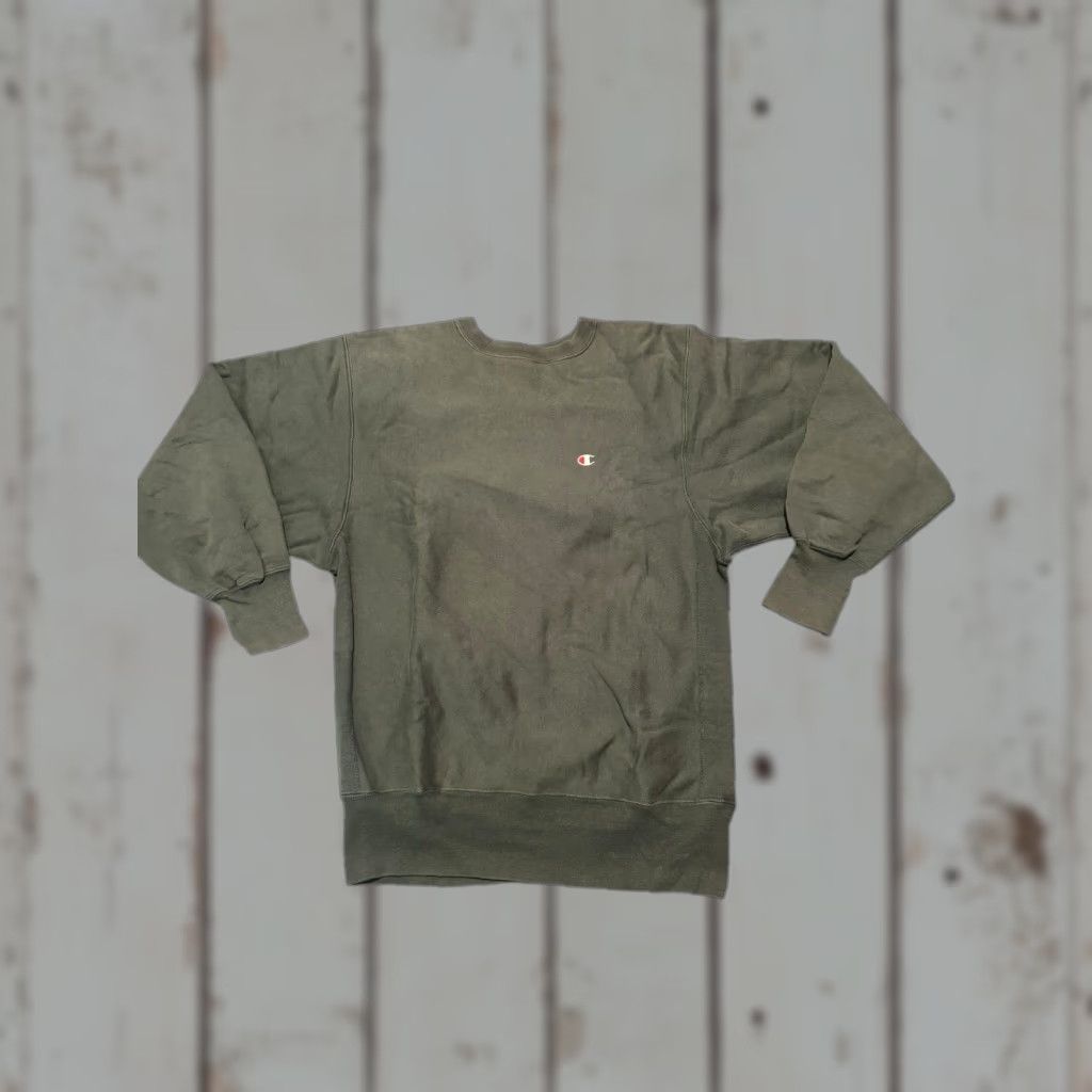 Champion VINTAGE Champion Reverse Weave Sweatshirt XL Green Crew Neck USA Mens Crew Neck Sweatshirt Size US XL / EU 56 / 4 - 1 Thumbnail