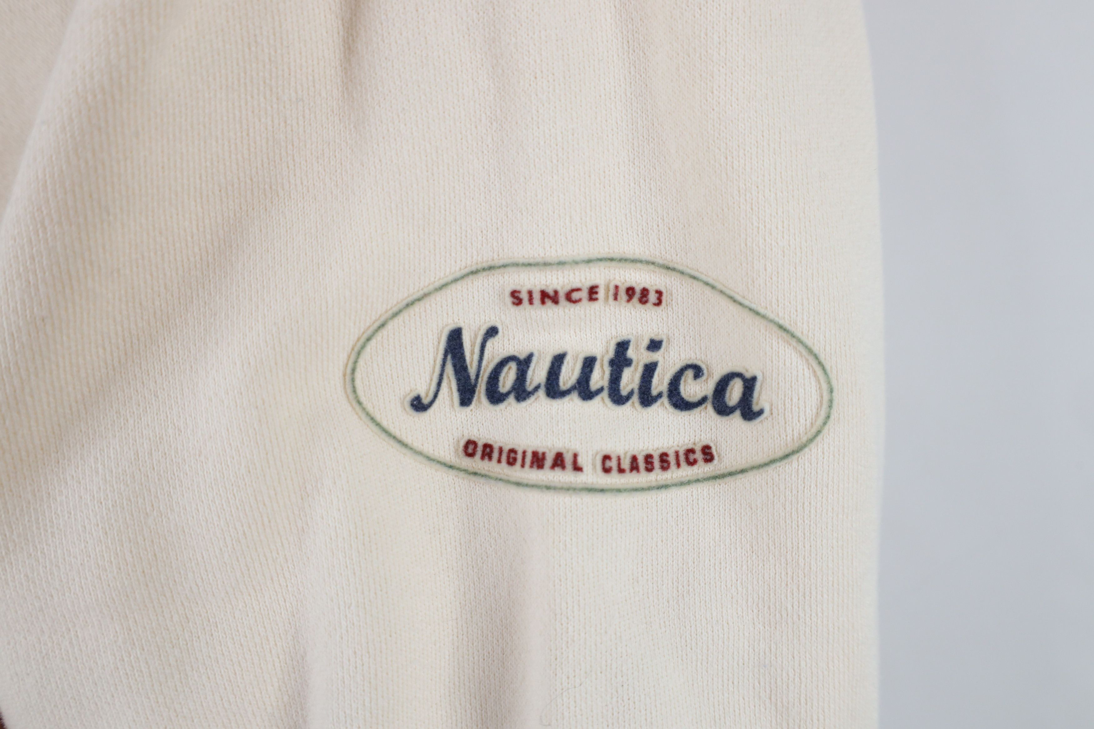 Nautica × Vintage Vintage 90s Nautica Spell French Terry Collared Sweatshirt Size US L / EU 52-54 / 3 - 4 Thumbnail