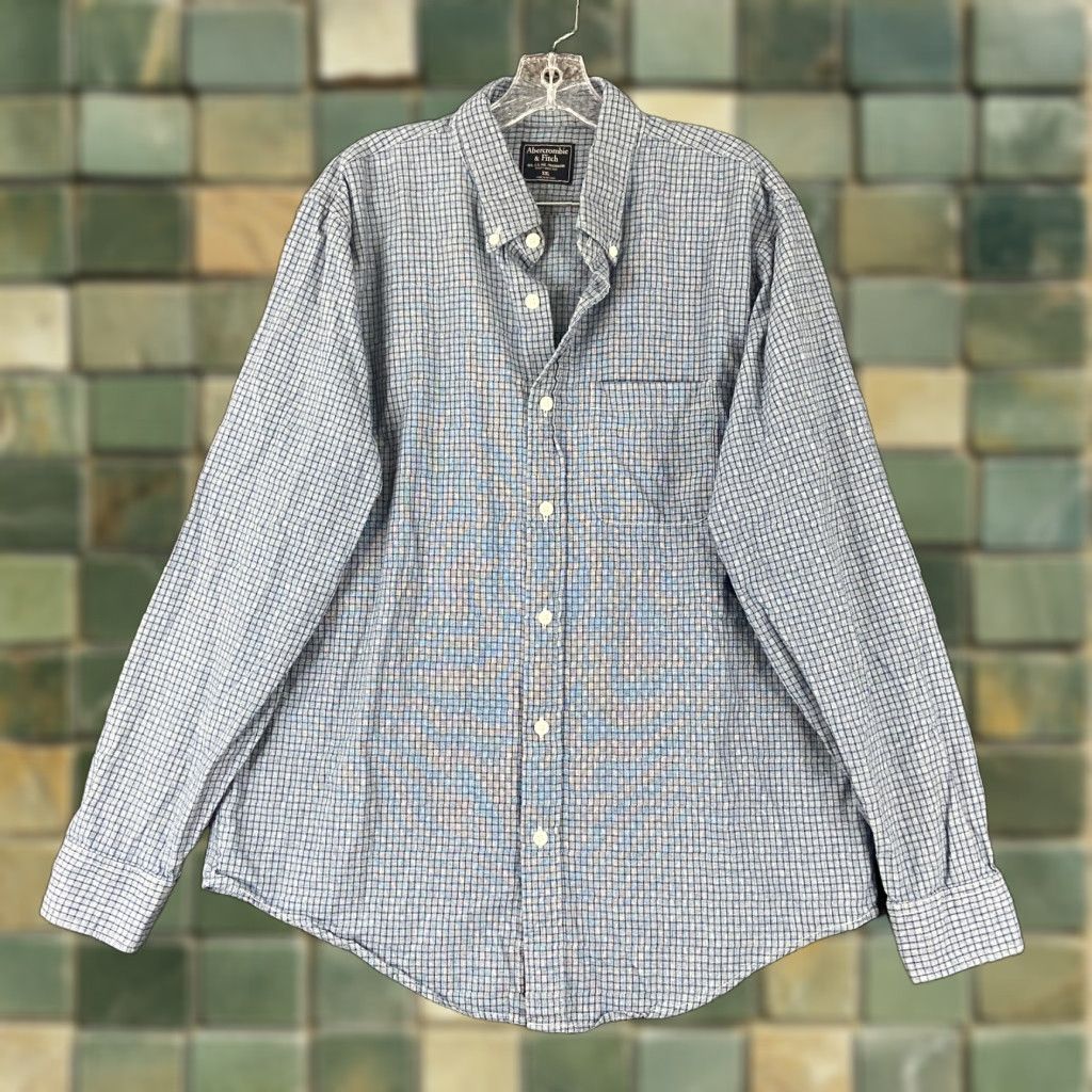 Abercrombie & Fitch Abercrombie & Fitch Men’s Shirt Short Sleeve Plaid Colorful 2XL Blue Men Size US L / EU 52-54 / 3 - 1 Thumbnail
