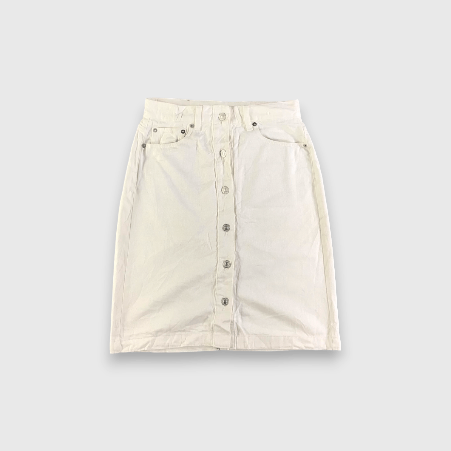 GU × Japanese Brand × Kim Jones Vintage Light Wash GU Kim Jones Skirt-J4069 Size 28" / US 6 / IT 42 - 1 Thumbnail