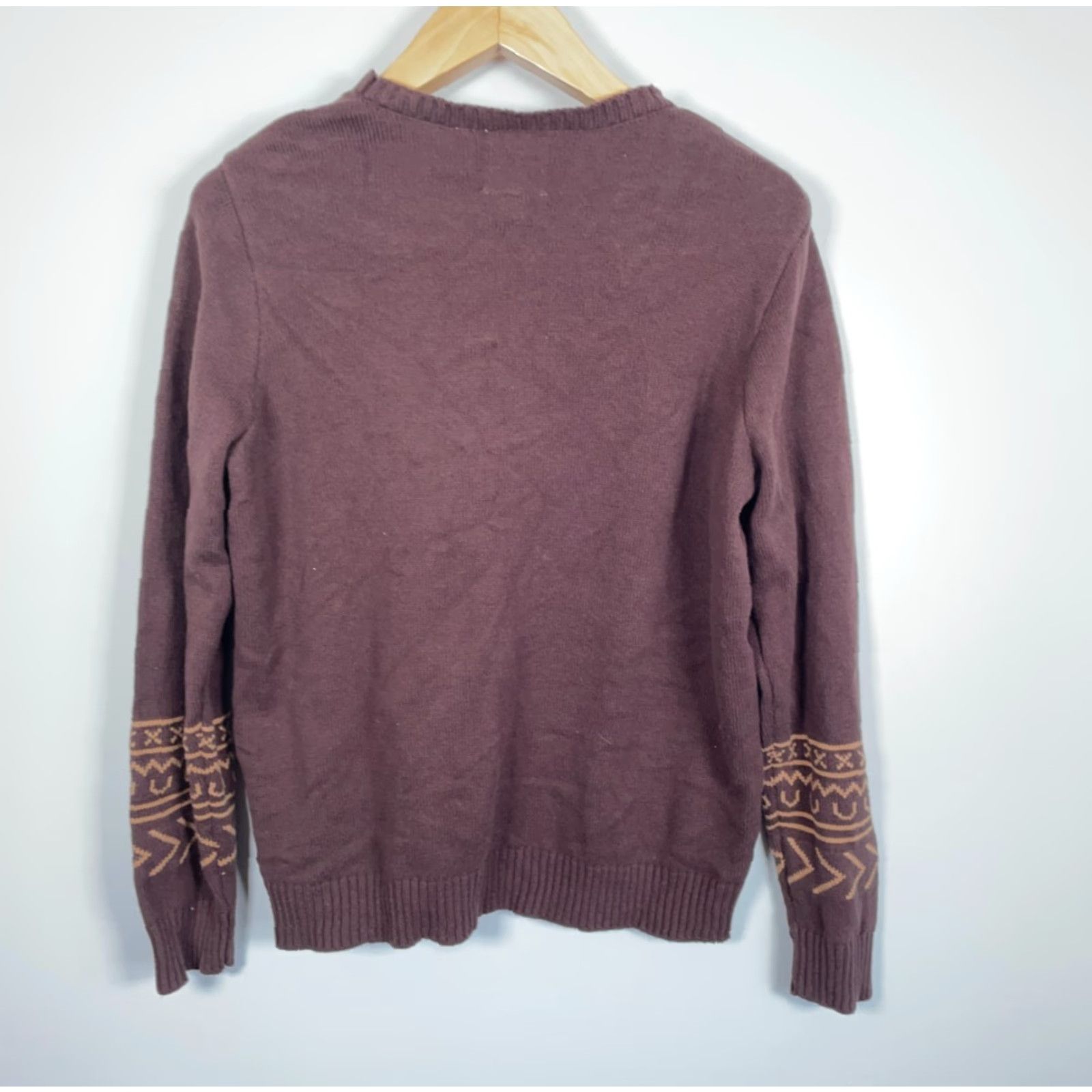 Vintage Cotton & Rye Longhorn Sweater Women's XL Brown Crewneck Western Knit Pullover Casual Size XL / US 12-14 / IT 48-50 - 2 Thumbnail
