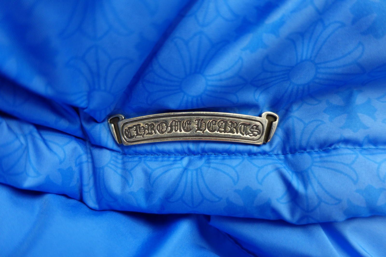 Chrome Hearts Chrome Heart Plus Pattern Puffer Jacket in Blue Size US XL / EU 56 / 4 - 6 Thumbnail