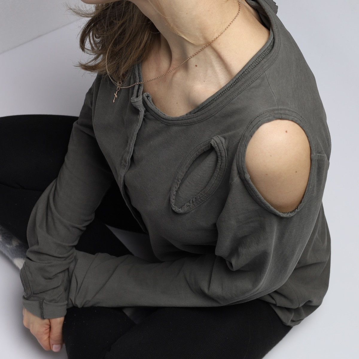 Rundholz Rundholz Black Label Distressed Style Top Holes Cardigan Size M / US 6-8 / IT 42-44 - 4 Thumbnail