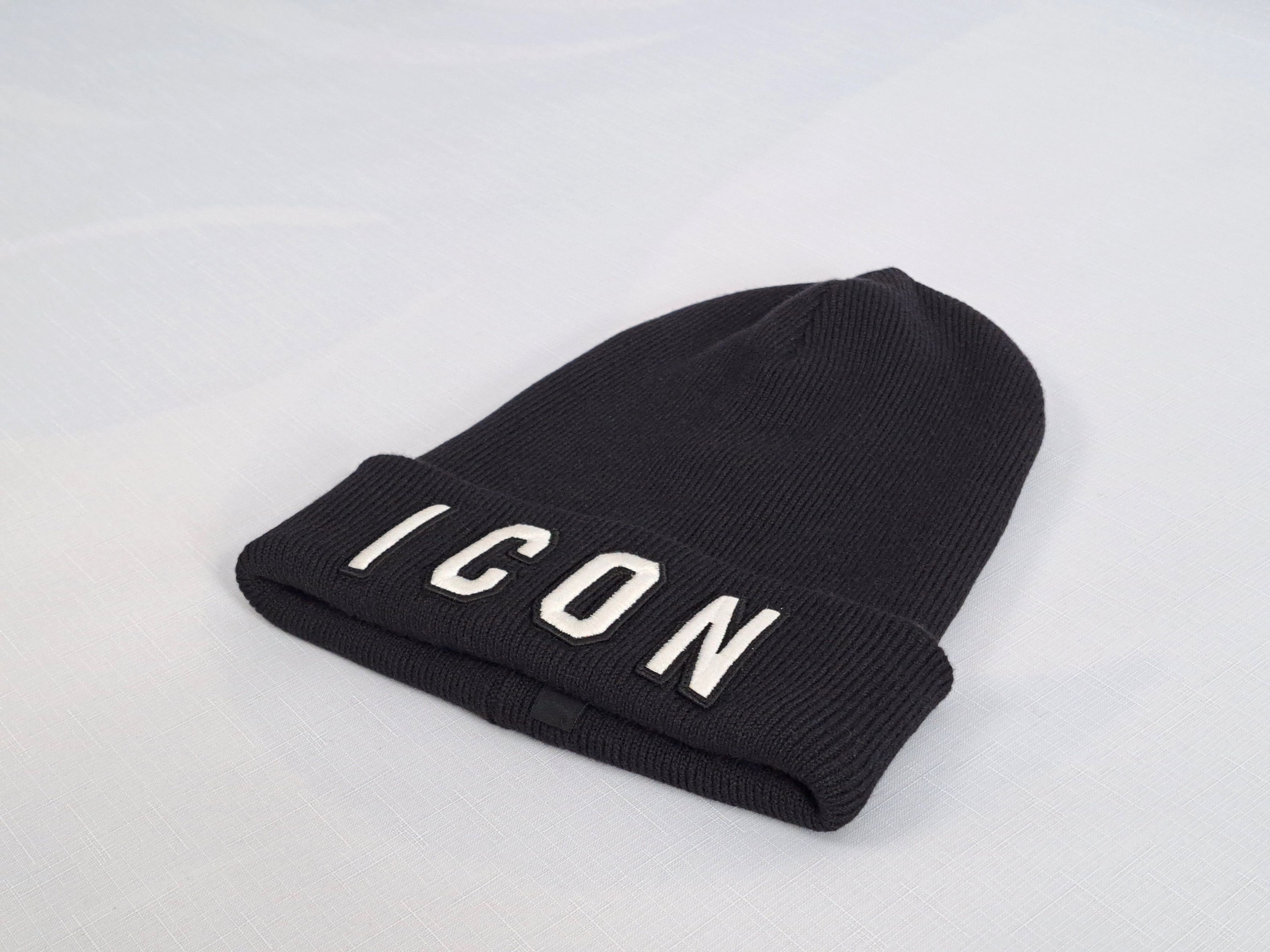 Dsquared2 Dsquared2 Icon beanie wool hat black/white. Size ONE SIZE - 3 Thumbnail