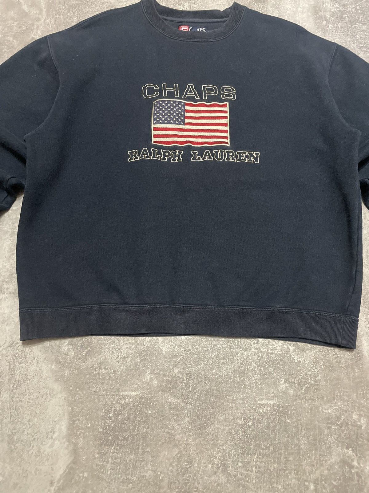Chaps Ralph Lauren Vintage Chaps Ralph Lauren Big Logo USA Flag Sweatshirt Y2K Size US L / EU 52-54 / 3 - 3 Thumbnail