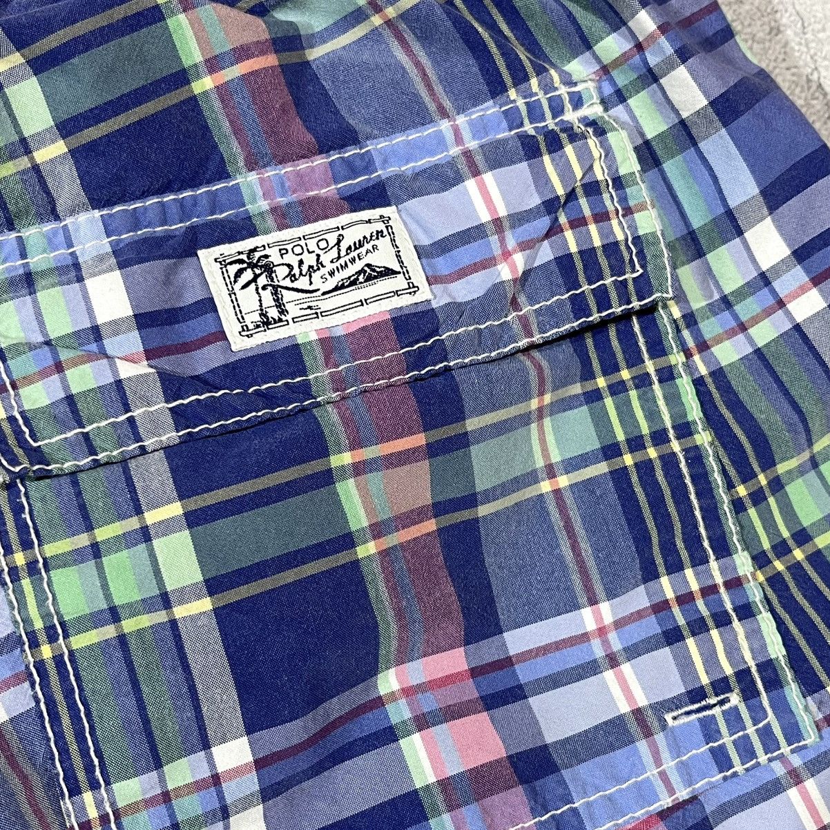 Polo Ralph Lauren × Vintage Polo by Ralph Lauren Y2K Check Swimwear Shorts Size L Size US 34 / EU 50 - 3 Thumbnail