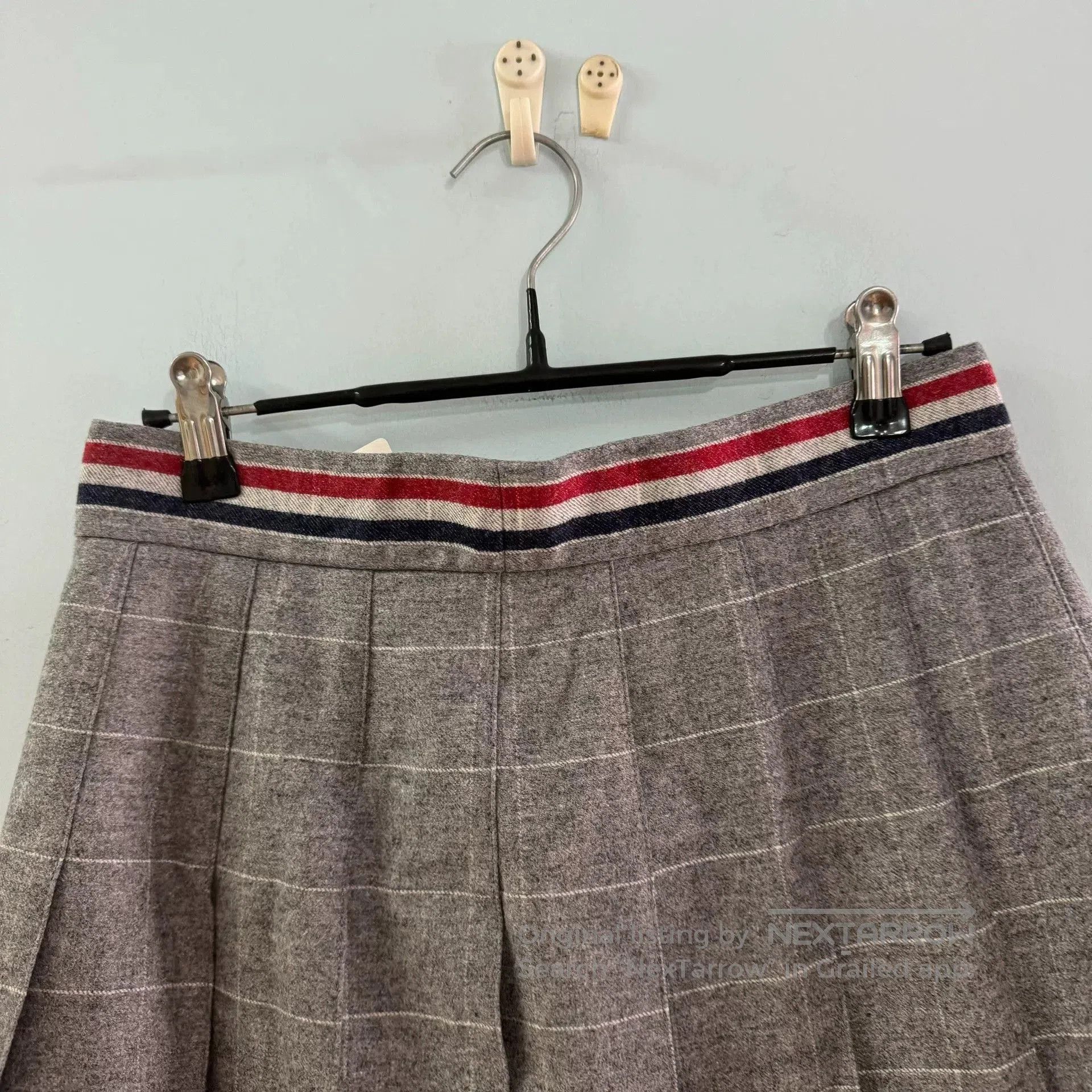 Thom Browne Thom Browne Gray Pleated Mini Skirt. Size 39" - 6 Thumbnail