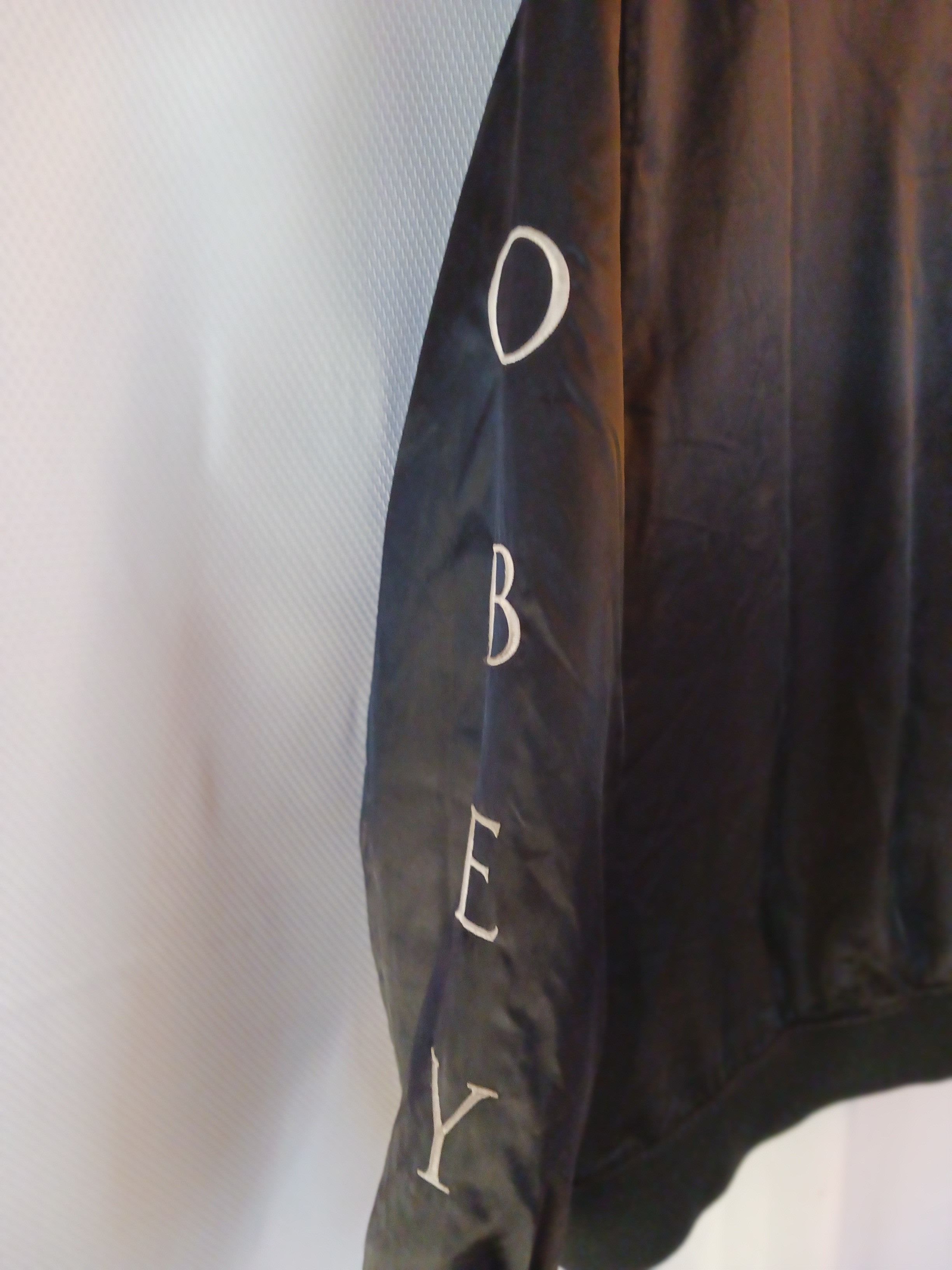 Obey 100% Nylon Men's Snap Button Black Jacket Size US M / EU 48-50 / 2 - 3 Thumbnail