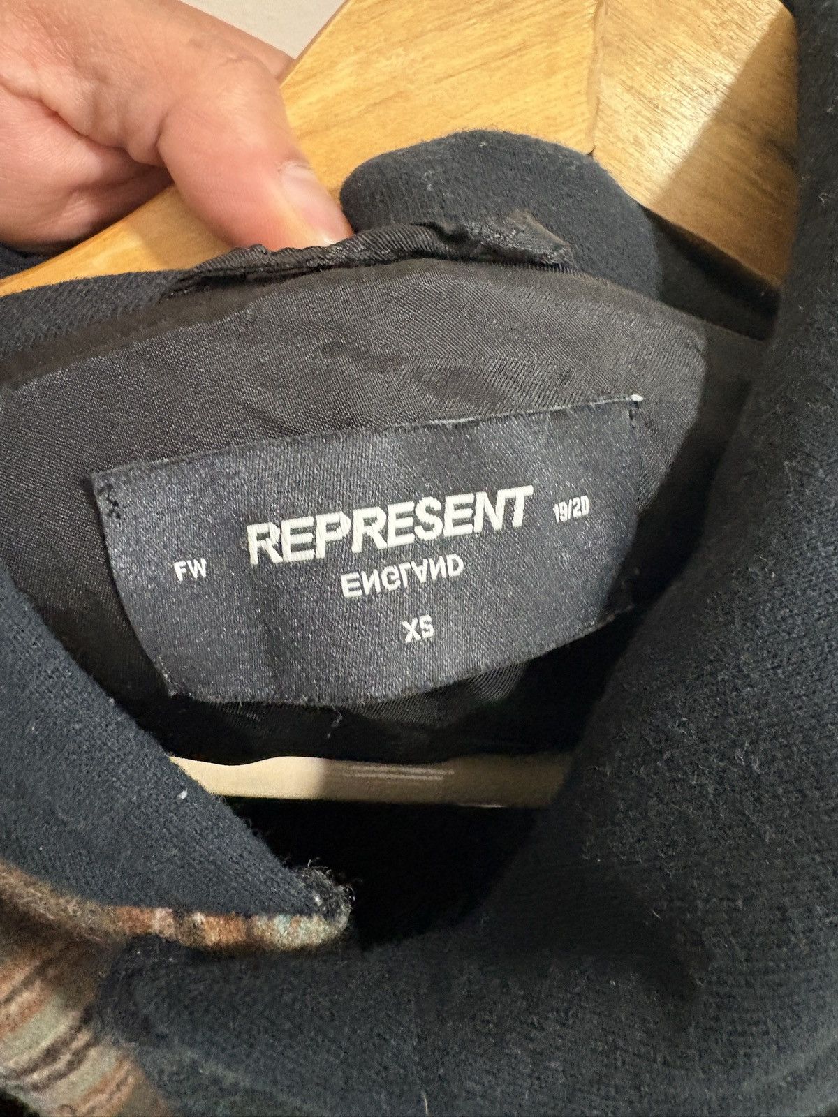 Represent Clo. Represent Wool Split Plaid Hoodie Size US XS / EU 42 / 0 - 2 Thumbnail