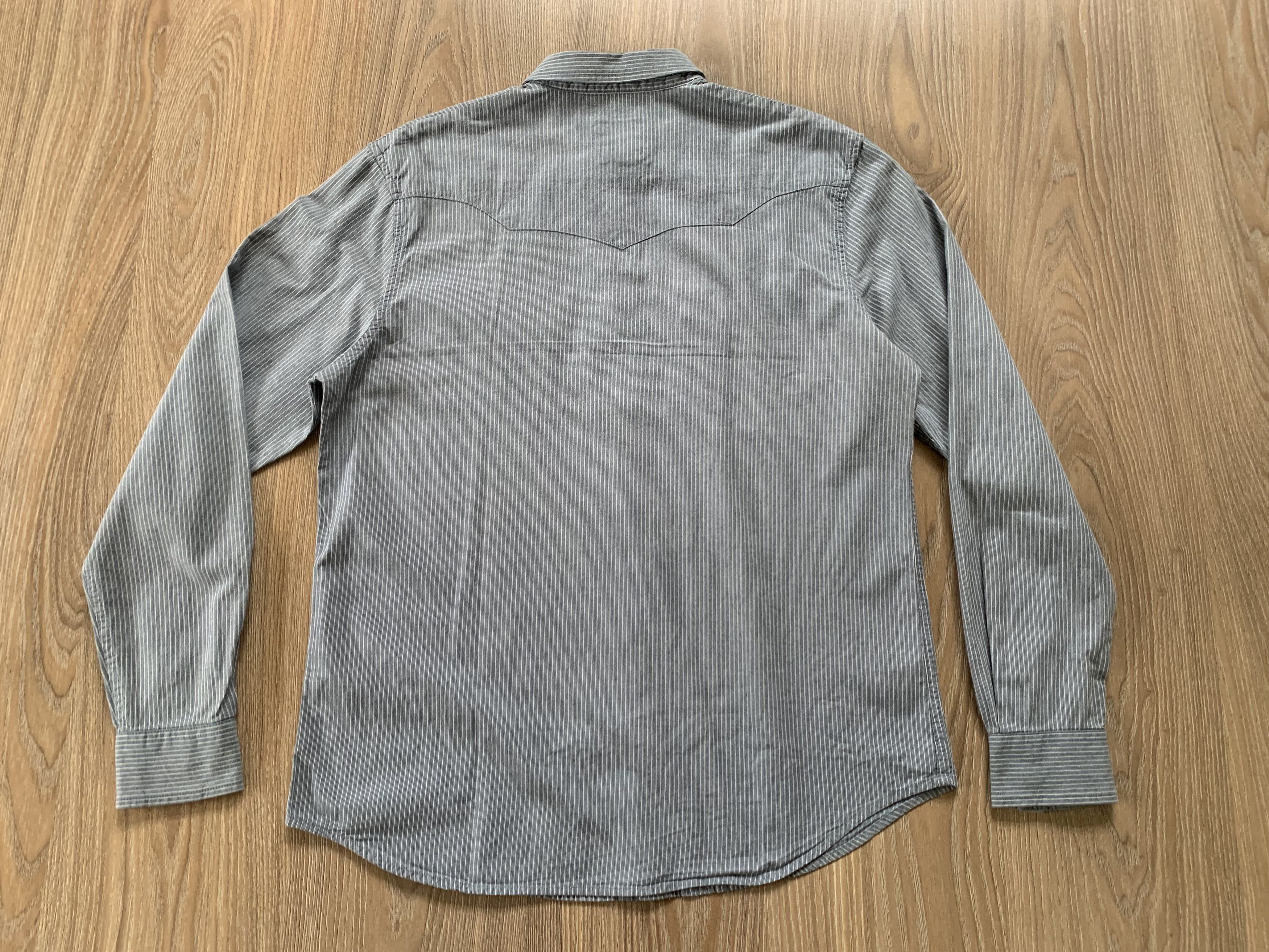 Wrangler Wrangler Regular Stripe Cotton Denim Long Sleeve Shirt Size US M / EU 48-50 / 2 - 3 Thumbnail