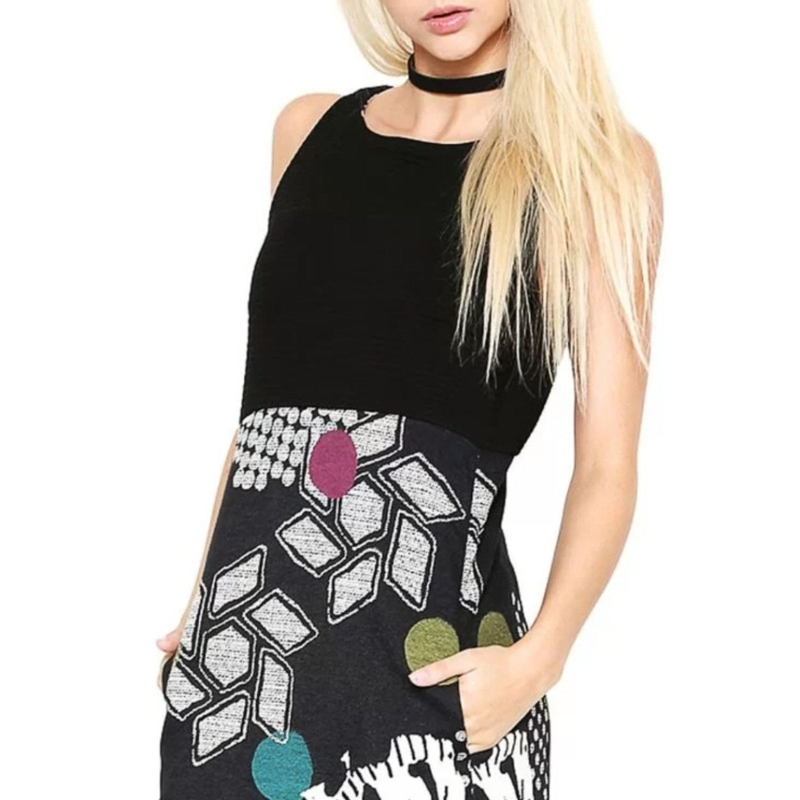 Desigual EUC! Desigual/Lacroix "Sheila" Sleeveless Midi Dress Sz 42 Size M / US 6-8 / IT 42-44 - 9 Thumbnail