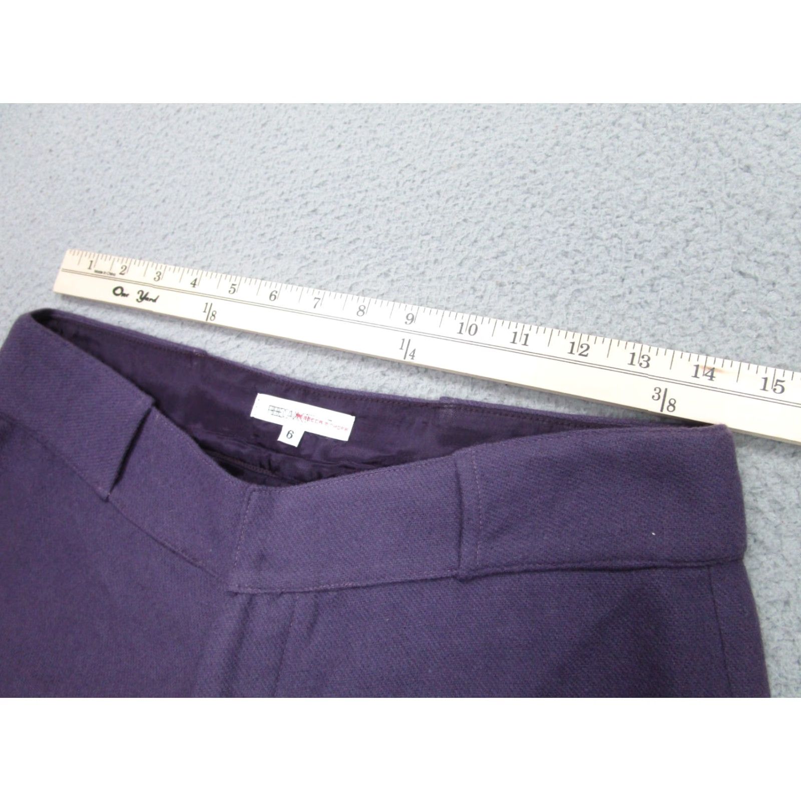 Rebecca Minkoff Rebecca Minkoff Pants Womens 6 Purple Capri Wool Low-Rise Tapered Size 28" / US 6 / IT 42 - 4 Thumbnail