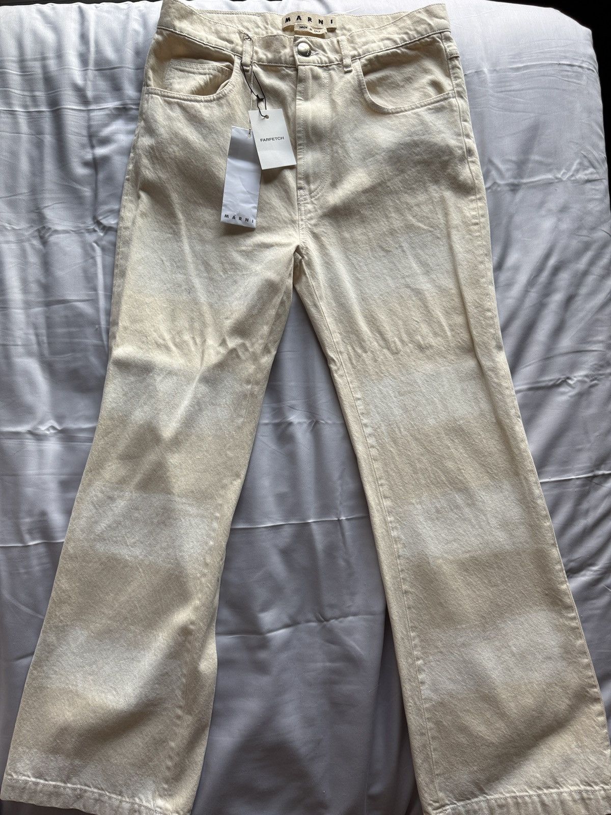 Marni Marni Flared Jeans in Cream Size US 32 / EU 48 - 1 Thumbnail