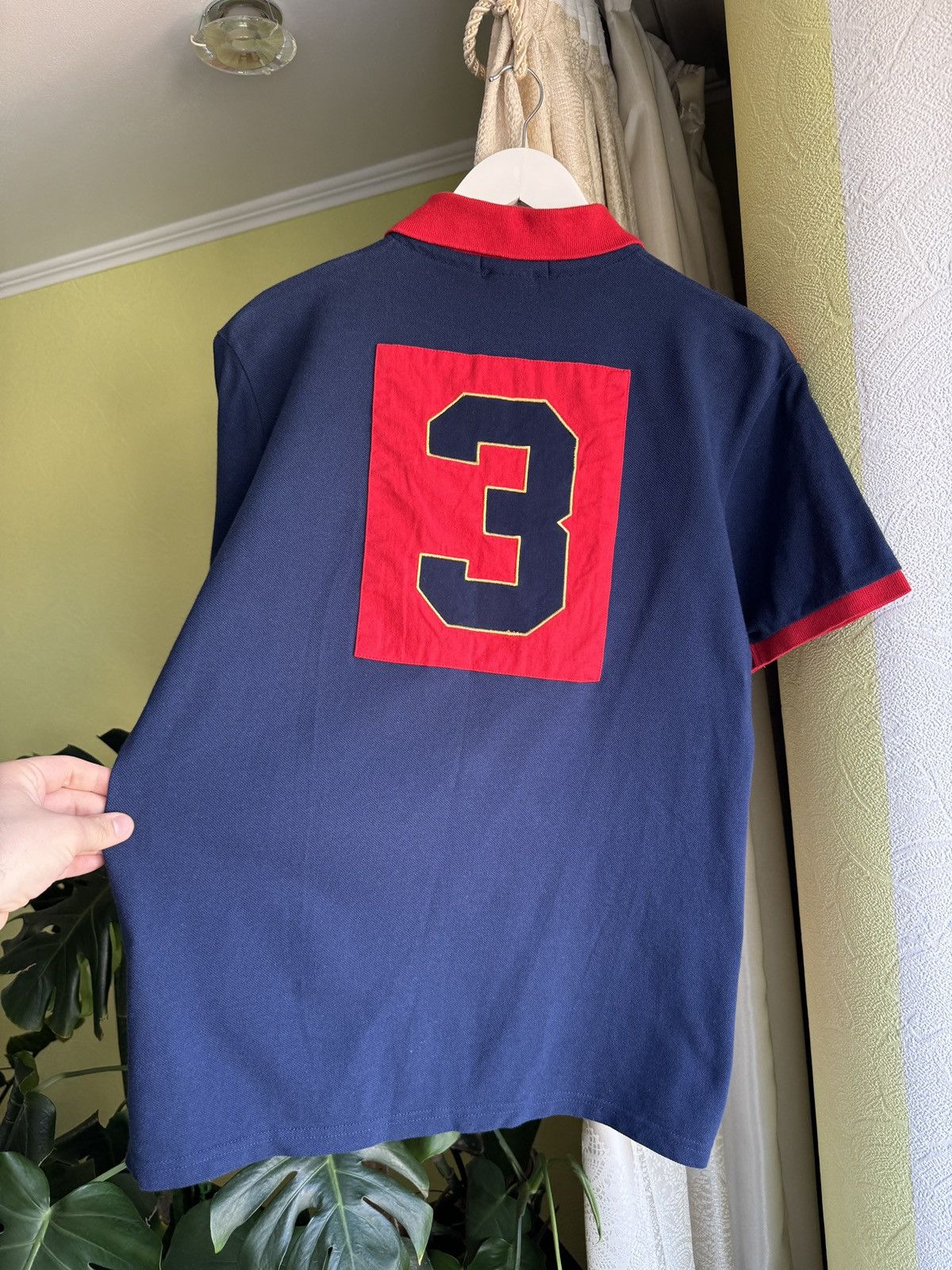 Polo Ralph Lauren Vintage Polo Ralph Lauren New York Number 3 Logo Polo Shirt Size US XL / EU 56 / 4 - 13 Thumbnail