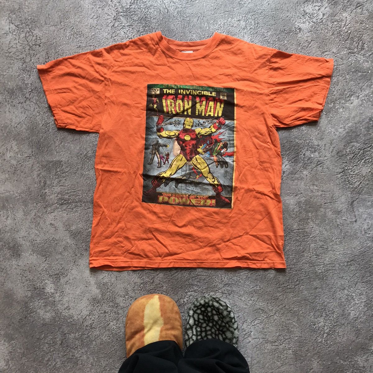Vintage Vintage 90s Iron Man Marvel Graphic Tee Sun Faded Streetwear Size US M / EU 48-50 / 2 - 1 Thumbnail