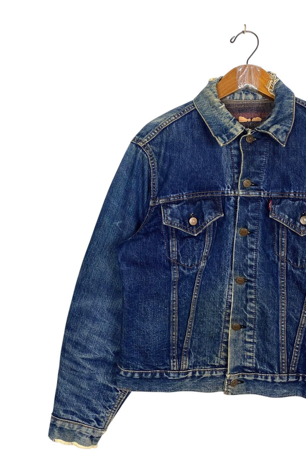 Levi's 1960S Distressed LEVI'S BIG E TYPE III BLANKET LINED TRUCKER Size US S / EU 44-46 / 1 - 3 Thumbnail