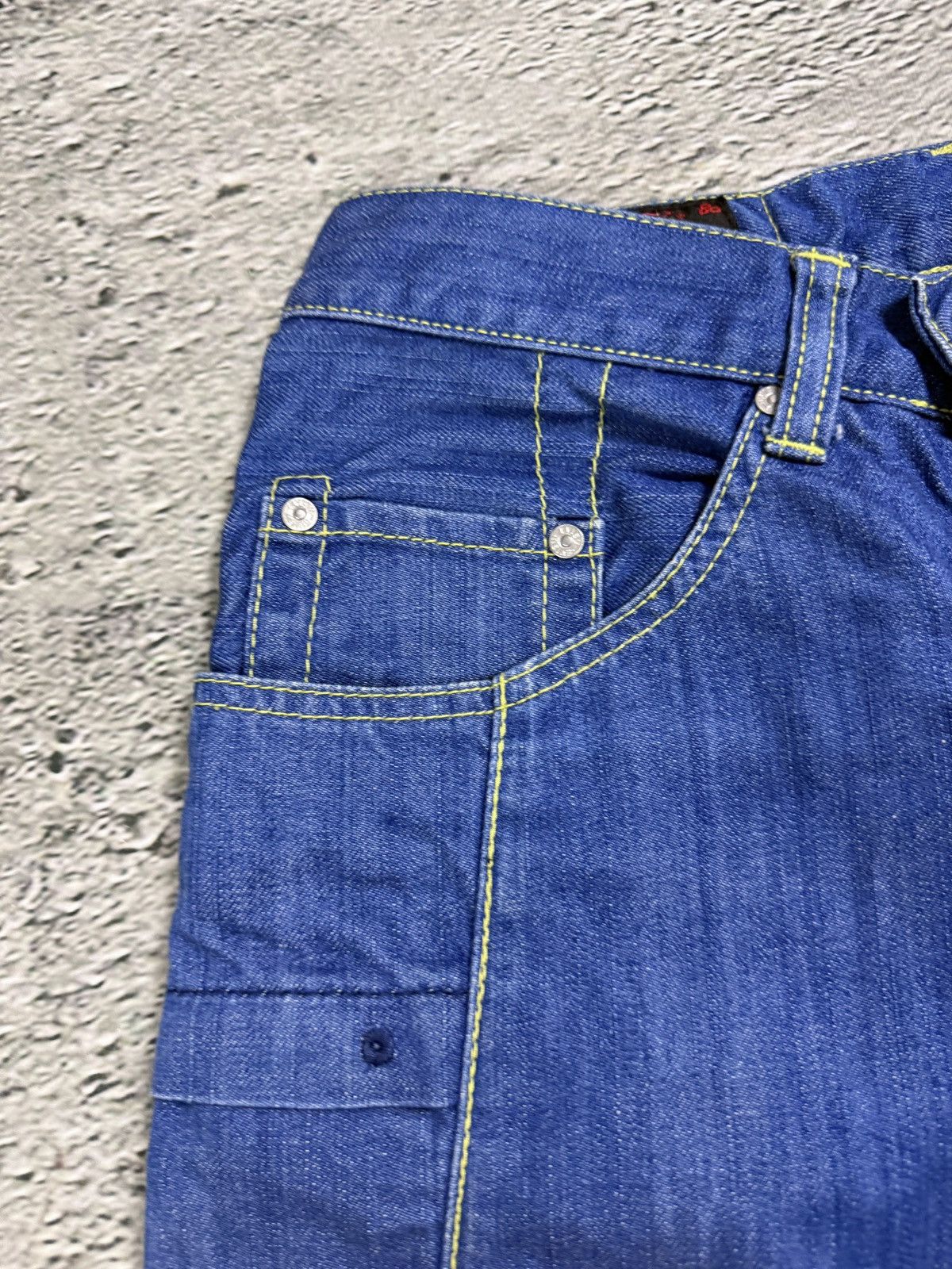 Evisu Evisu EU ED jeans vintage denim pants cargo baby blue Y2K Size 29" - 10 Thumbnail