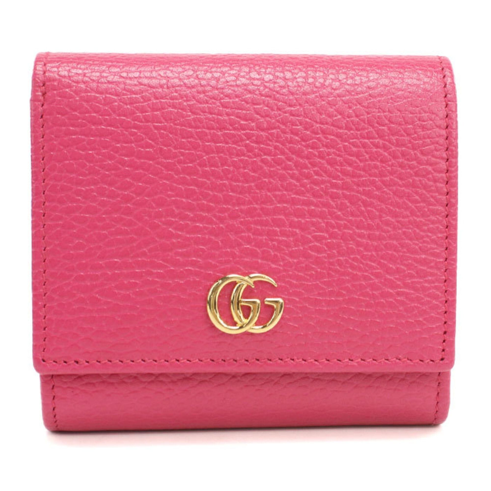 Gucci GUCCI Bi-fold Wallet 598587 Medium Double Knot Women's Pink Size ONE SIZE - 1 Thumbnail