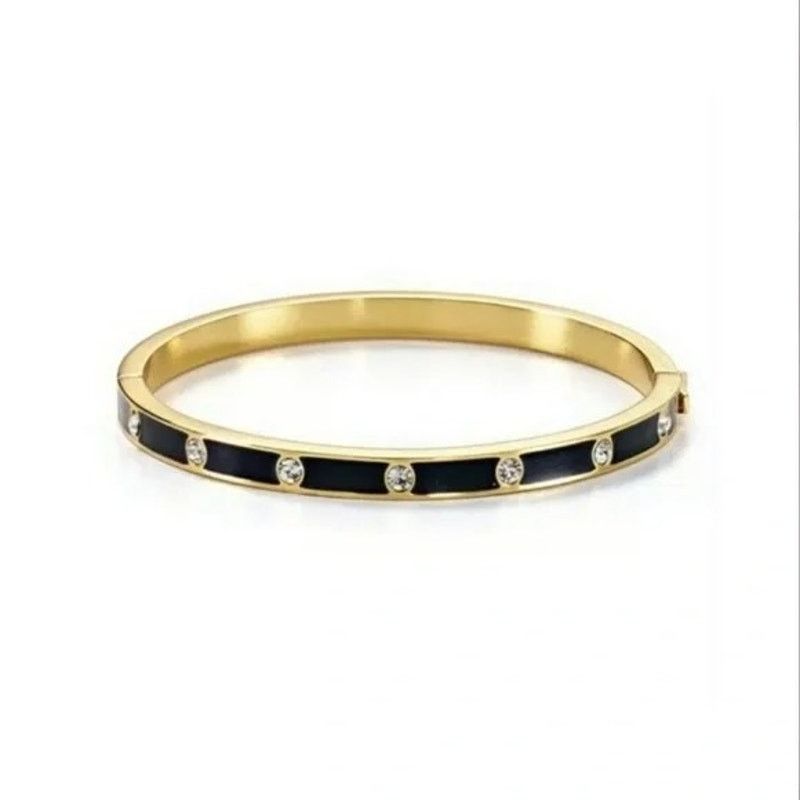 Kate Spade NY Set In Stone Crystal Enamel Bangle Bracelet
