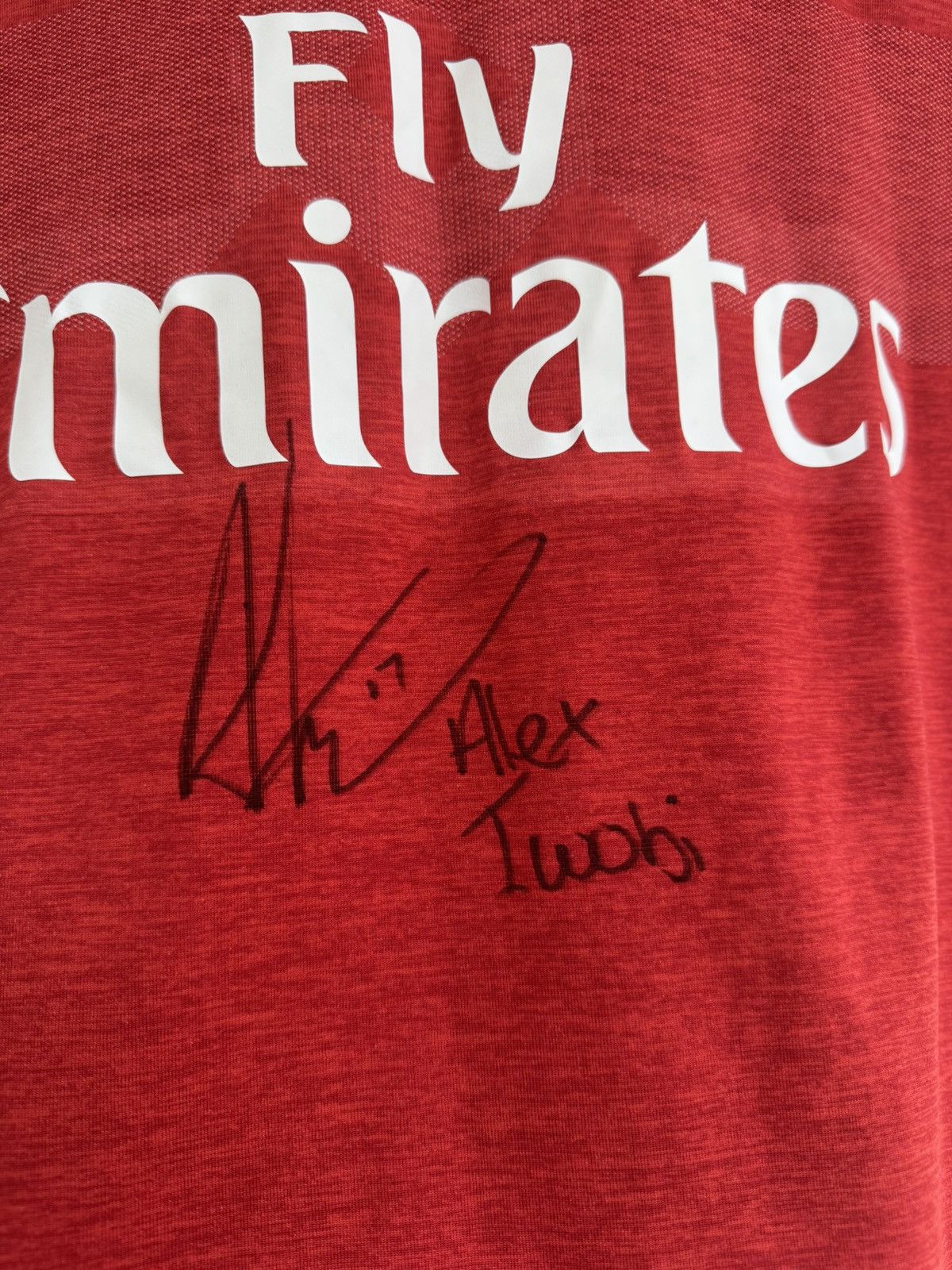 Puma Iwobi Arsenal 2018-2019 Signed Match Worn Home Soccer Jersey Size US L / EU 52-54 / 3 - 6 Thumbnail