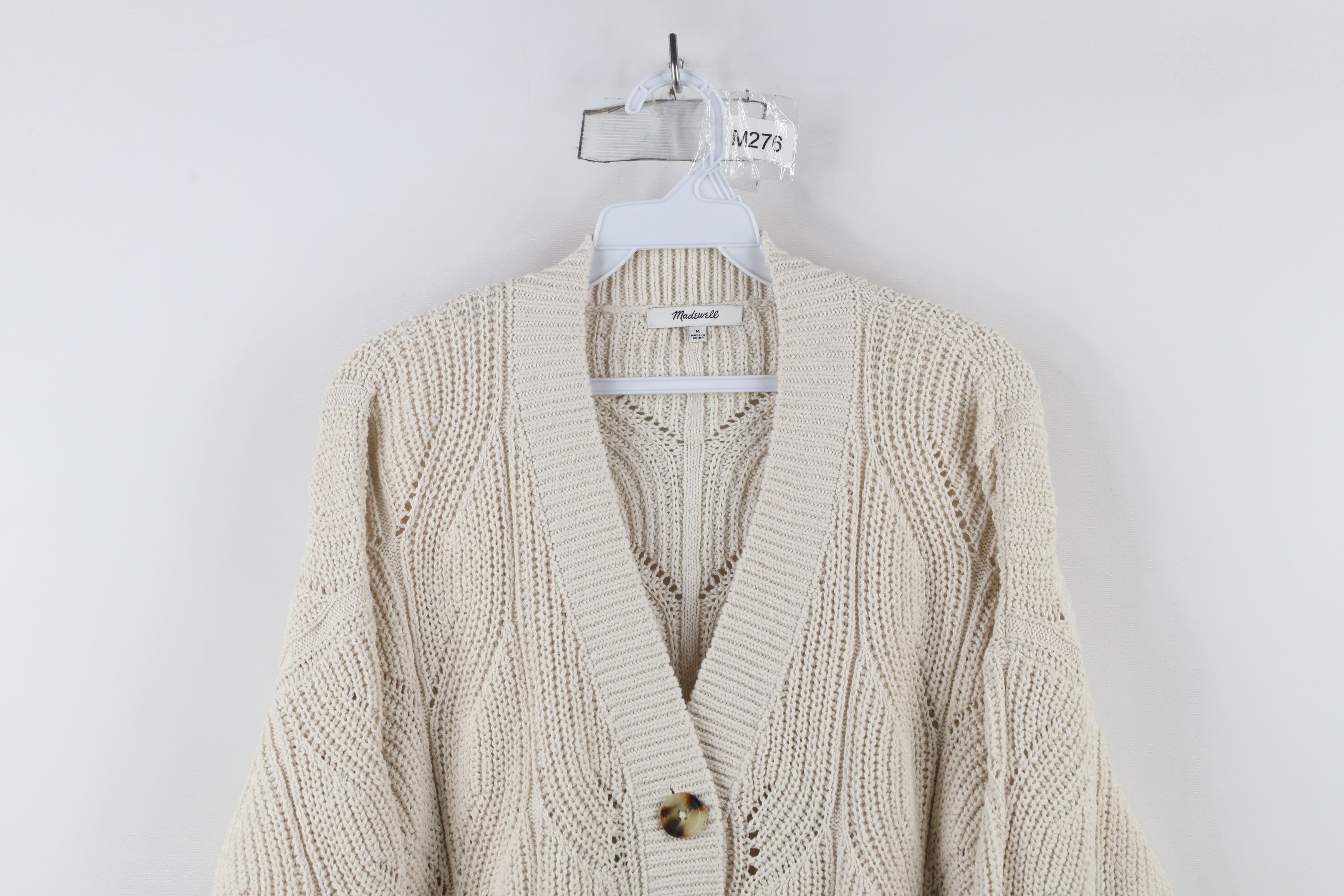 Madewell × Vintage Madewell Cotton Knit Hillview Cardigan Sweater Beige Size M / US 6-8 / IT 42-44 - 2 Thumbnail