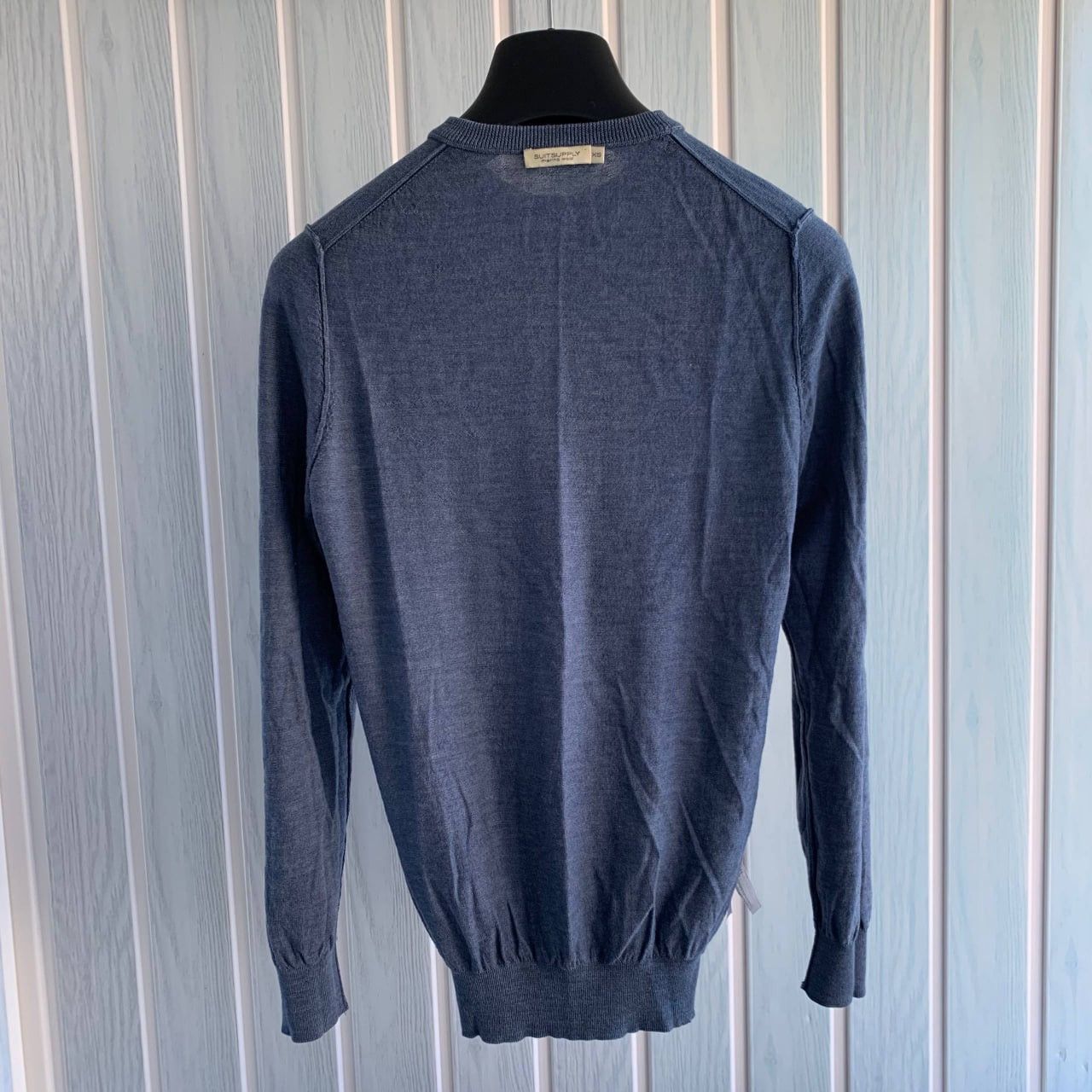 Suitsupply Suitsupply Merino Wool Blend Blue Knit Men Pullover Sweater Size US XS / EU 42 / 0 - 4 Thumbnail