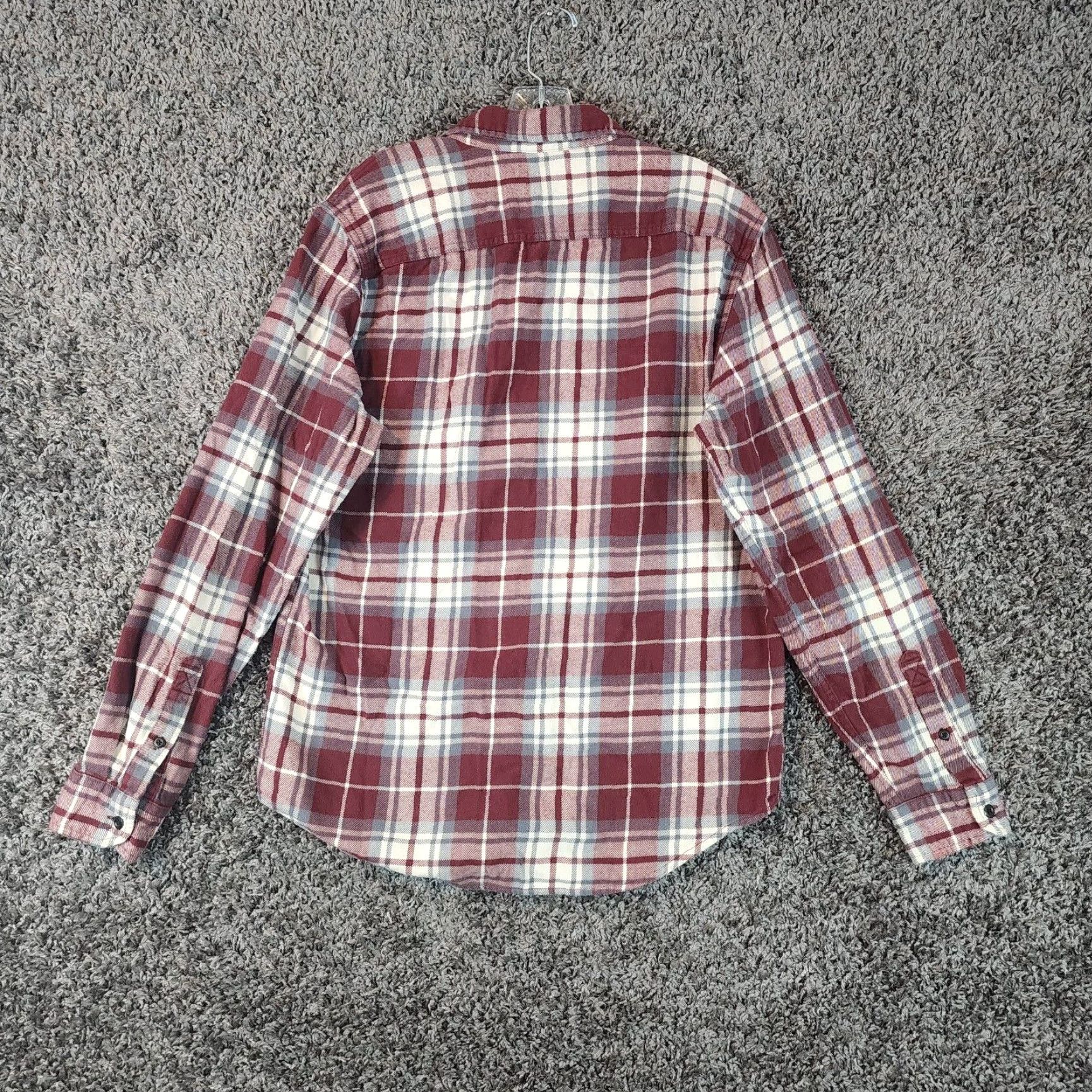 American Eagle Outfitters AMERICAN EAGLE SHIRT Mens Button-Up Flannel Red Plaid Long Sleeve Size M Size US M / EU 48-50 / 2 - 5 Thumbnail