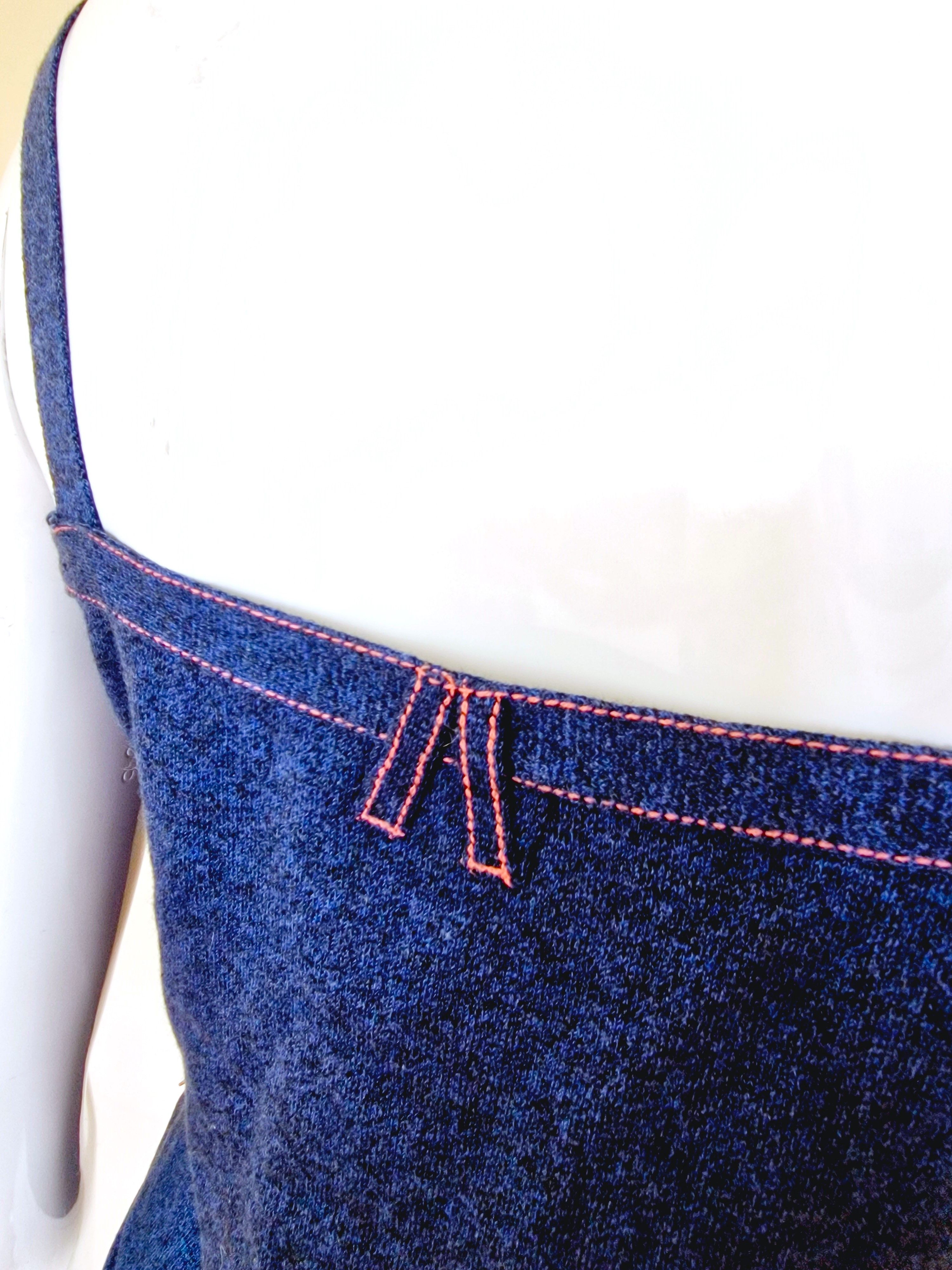 Dior Christian Dior John Galliano S/S 2003 Denim Pink Rose Top Size L / US 10 / IT 46 - 8 Thumbnail