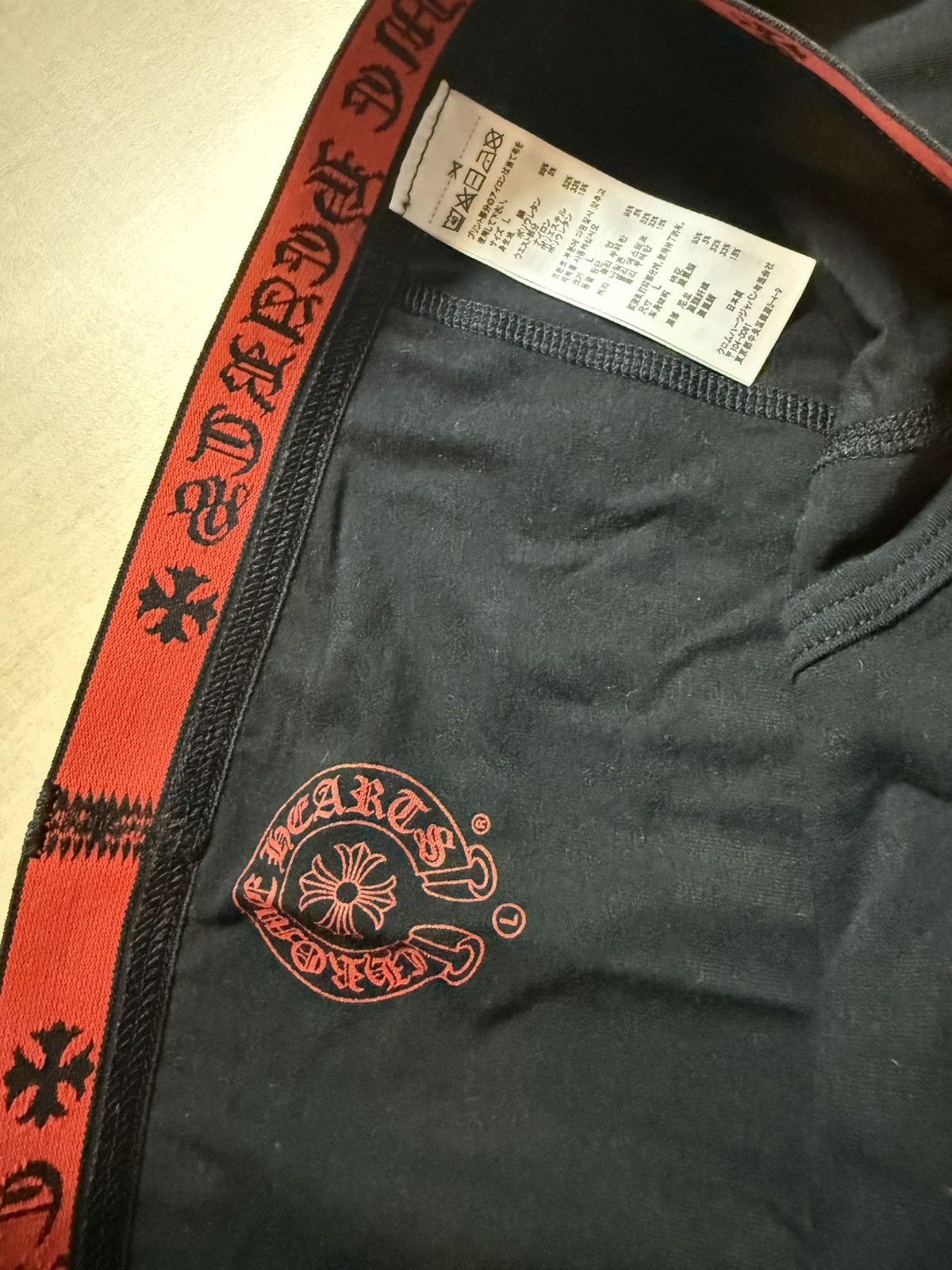Chrome Hearts Chrome Hearts Black/Red Underwear (Long) Size 32 - 2 Thumbnail