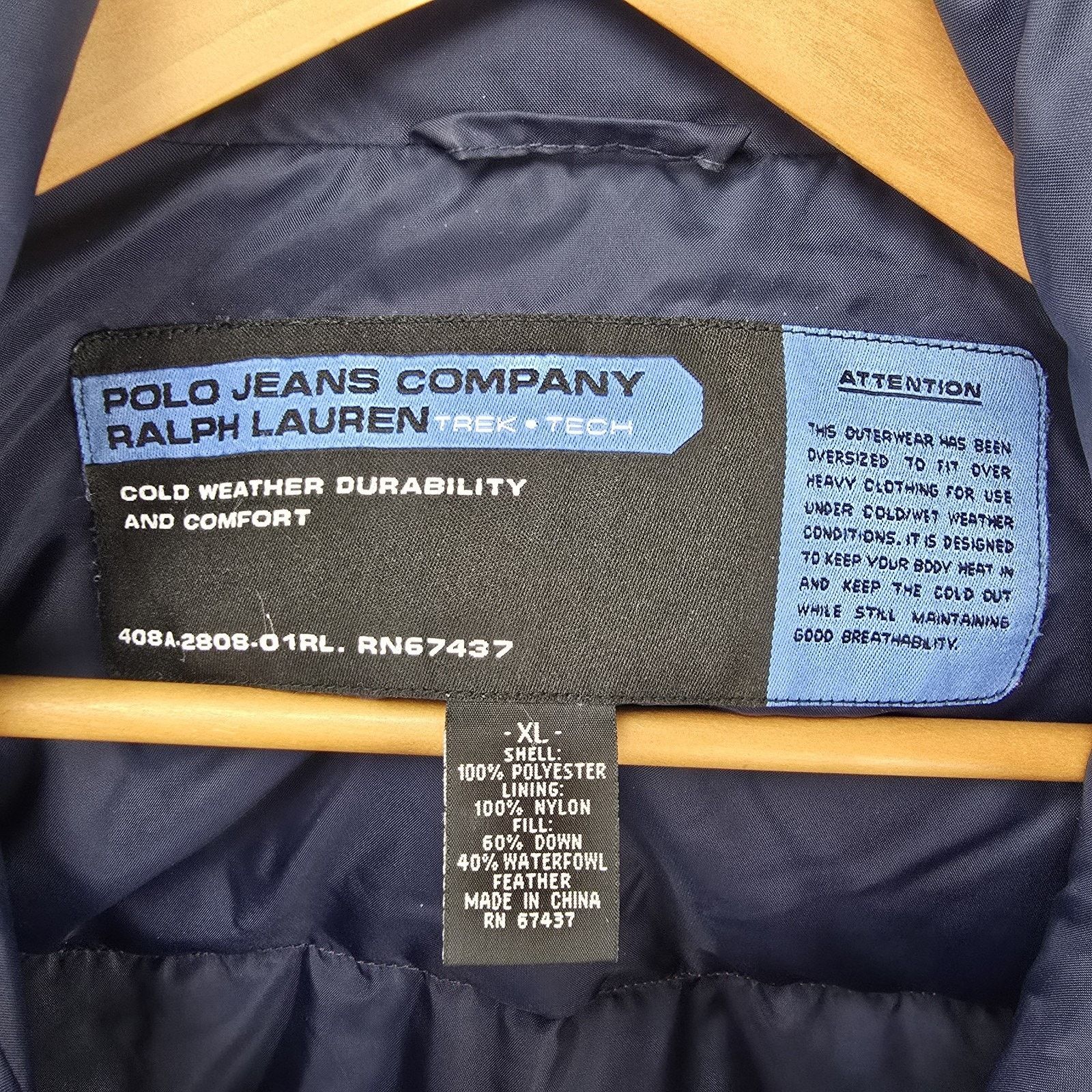 Polo Ralph Lauren Polo Ralph Lauren Down Puffer Jacket Trek Tech XL Vintage Size US XL / EU 56 / 4 - 9 Thumbnail