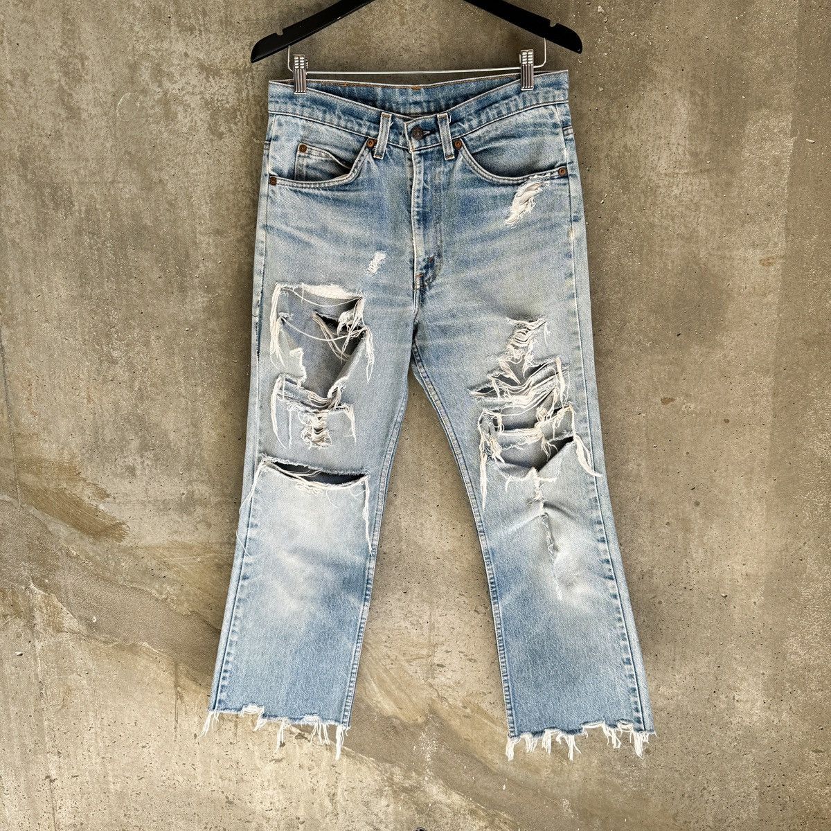 Levi's 80's THRASHED Orange Tab Denim Size US 30 / EU 46 - 3 Thumbnail